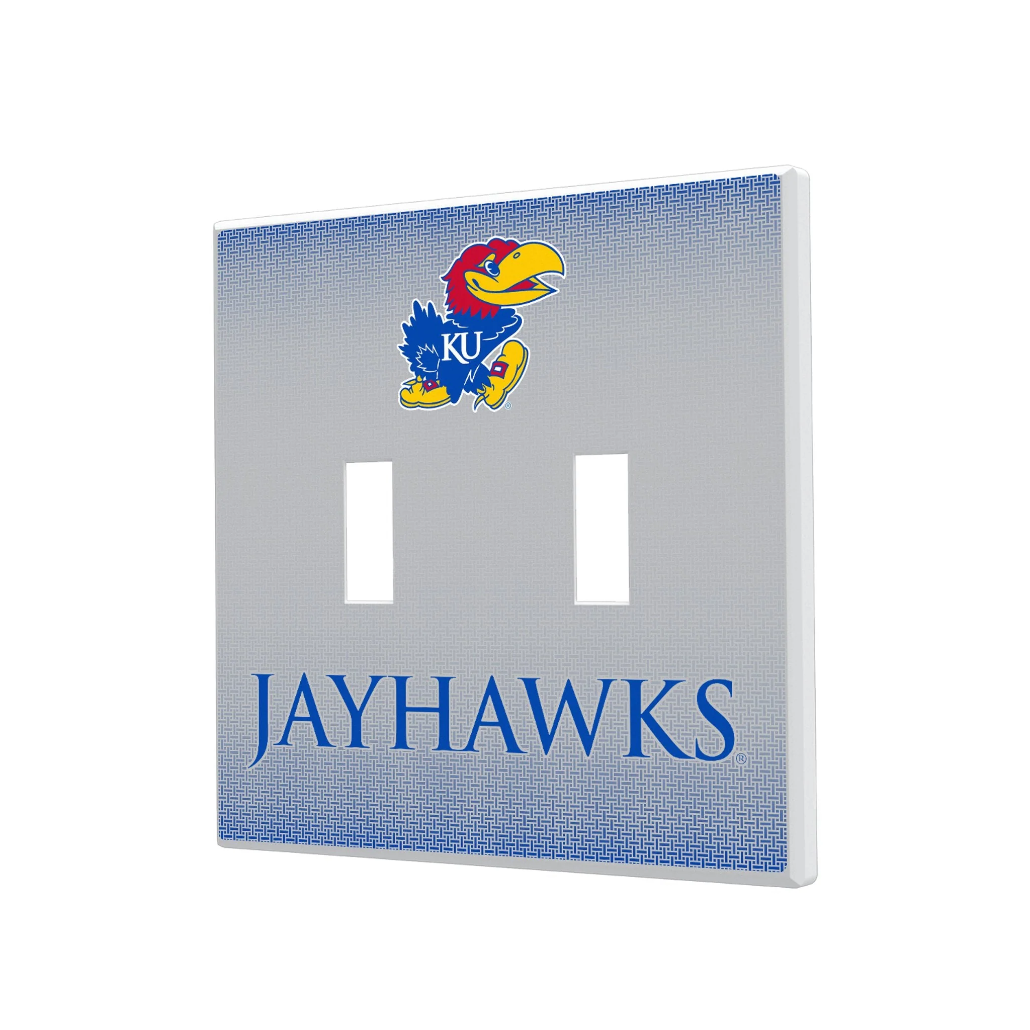 University of Kansas Jayhawks Linen Hidden-Screw Light Switch Plate - Image 3