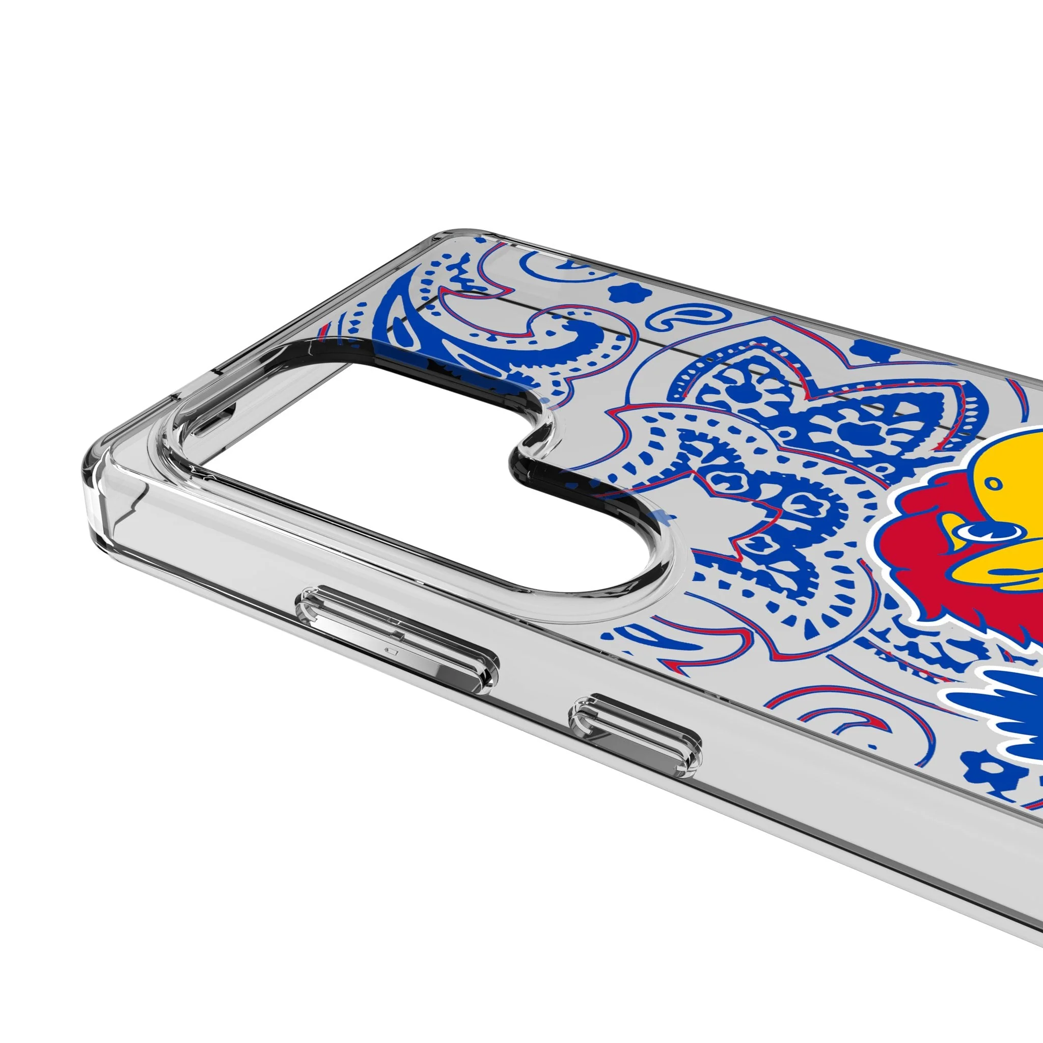 University of Kansas Jayhawks Paisley Clear Phone Case for Samsung Galaxy - Image 3