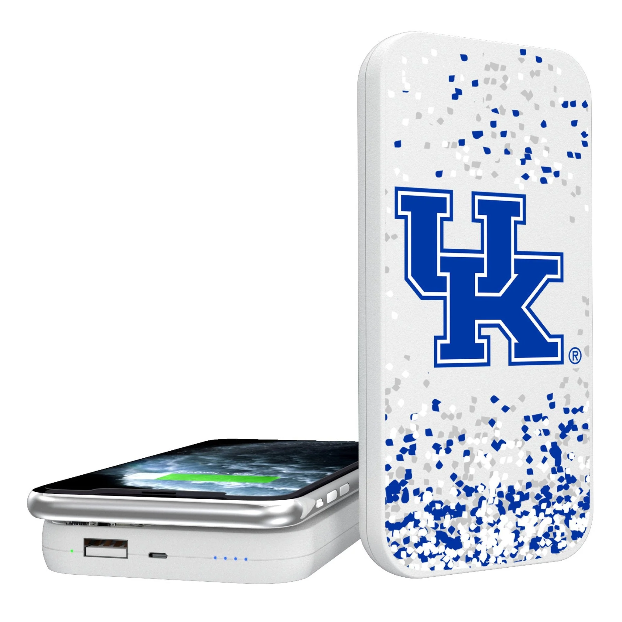 University of Kentucky Wildcats Confetti 5000mAh Portable Wireless Charger