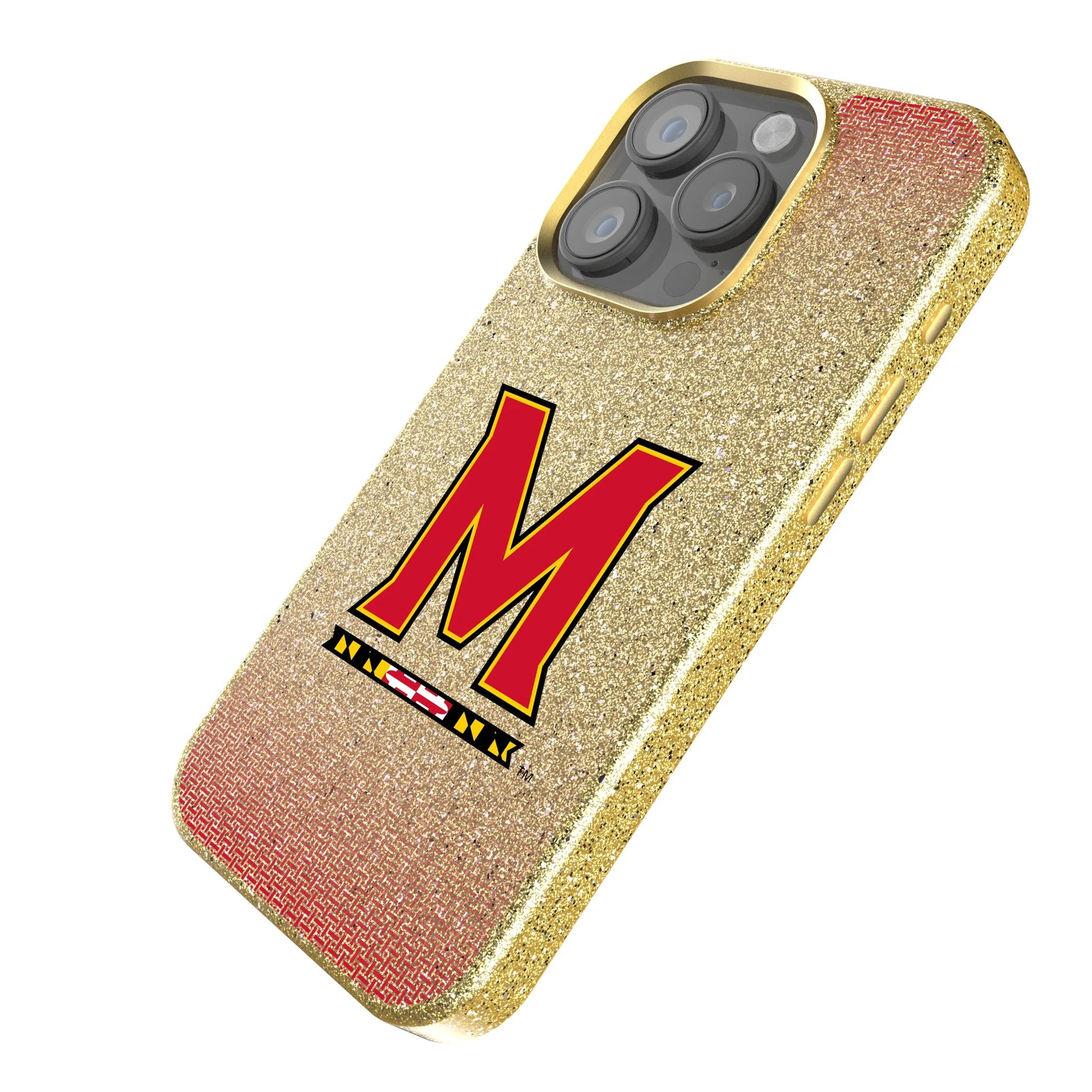 University of Maryland Terrapins Linen Bling Phone Case for Apple iPhone - Image 2