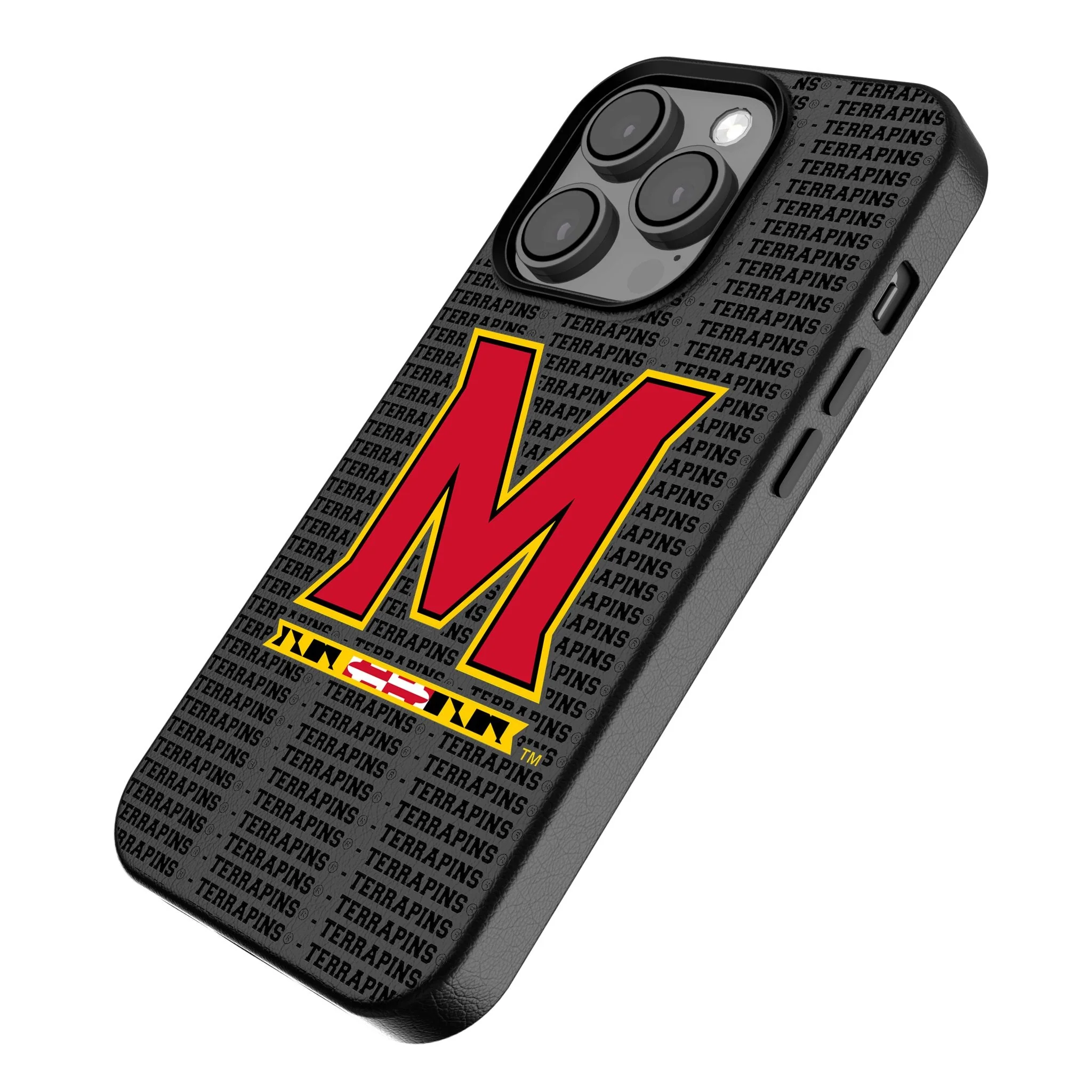 University of Maryland Terrapins Text Backdrop MagSafe Compatible Phone Case for Apple iPhone - Image 2