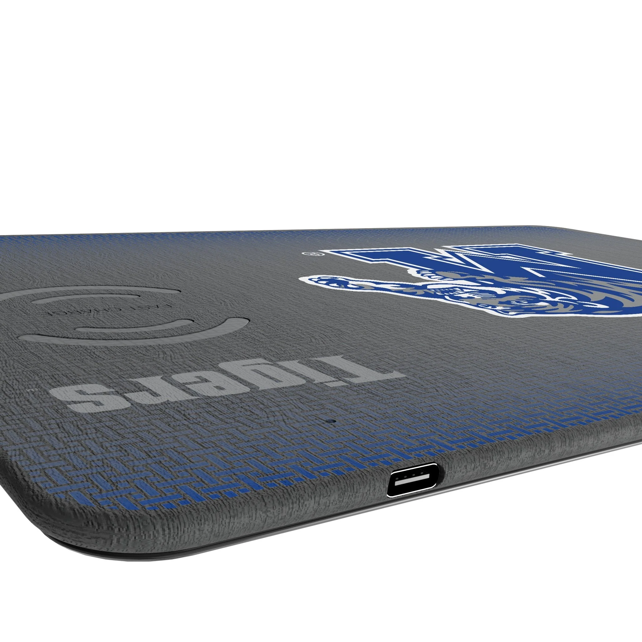 University of Memphis Tigers Linen 15-Watt Wireless Charger and Mouse Pad - Image 3