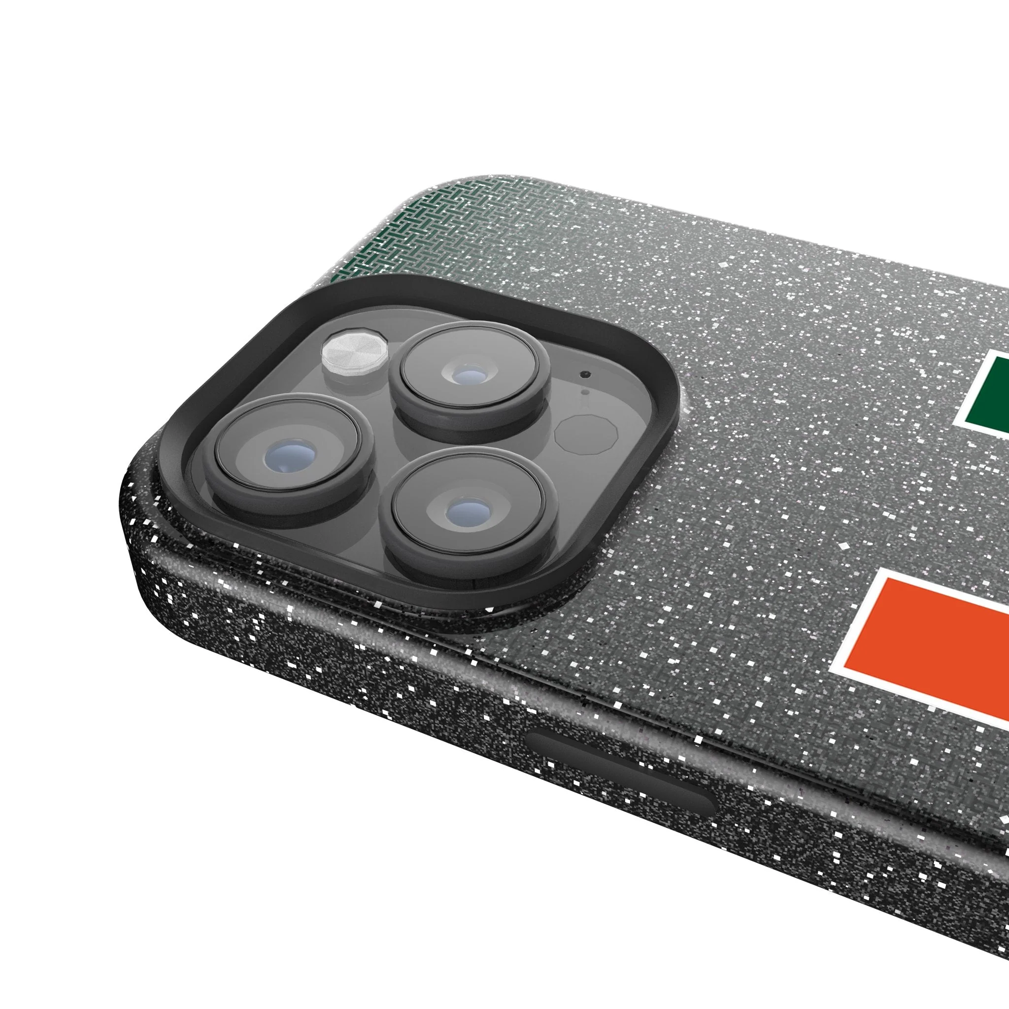 University of Miami Hurricanes Linen Bling Phone Case for Apple iPhone - Image 4