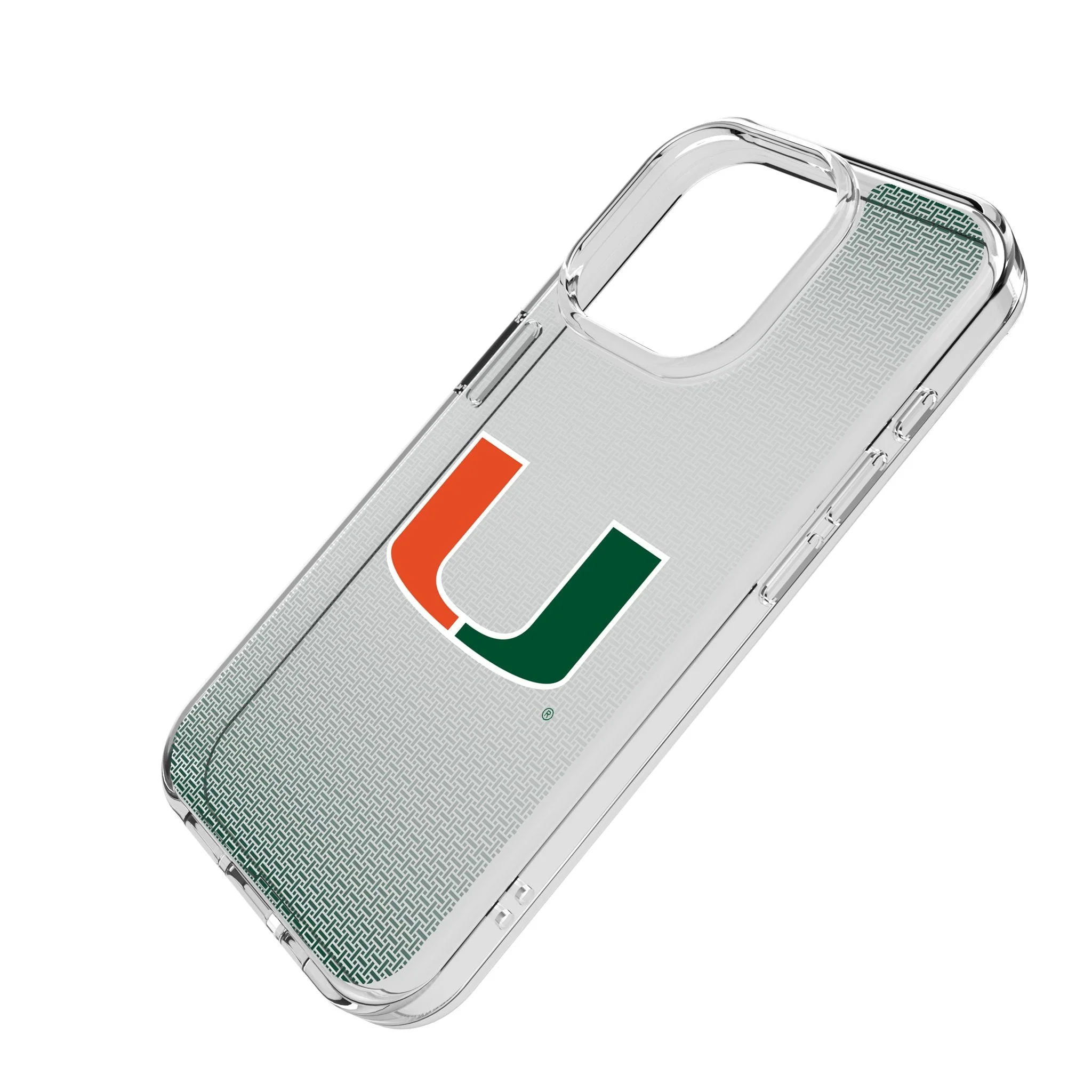University of Miami Hurricanes Linen Clear Phone Case for Apple iPhone - Image 2