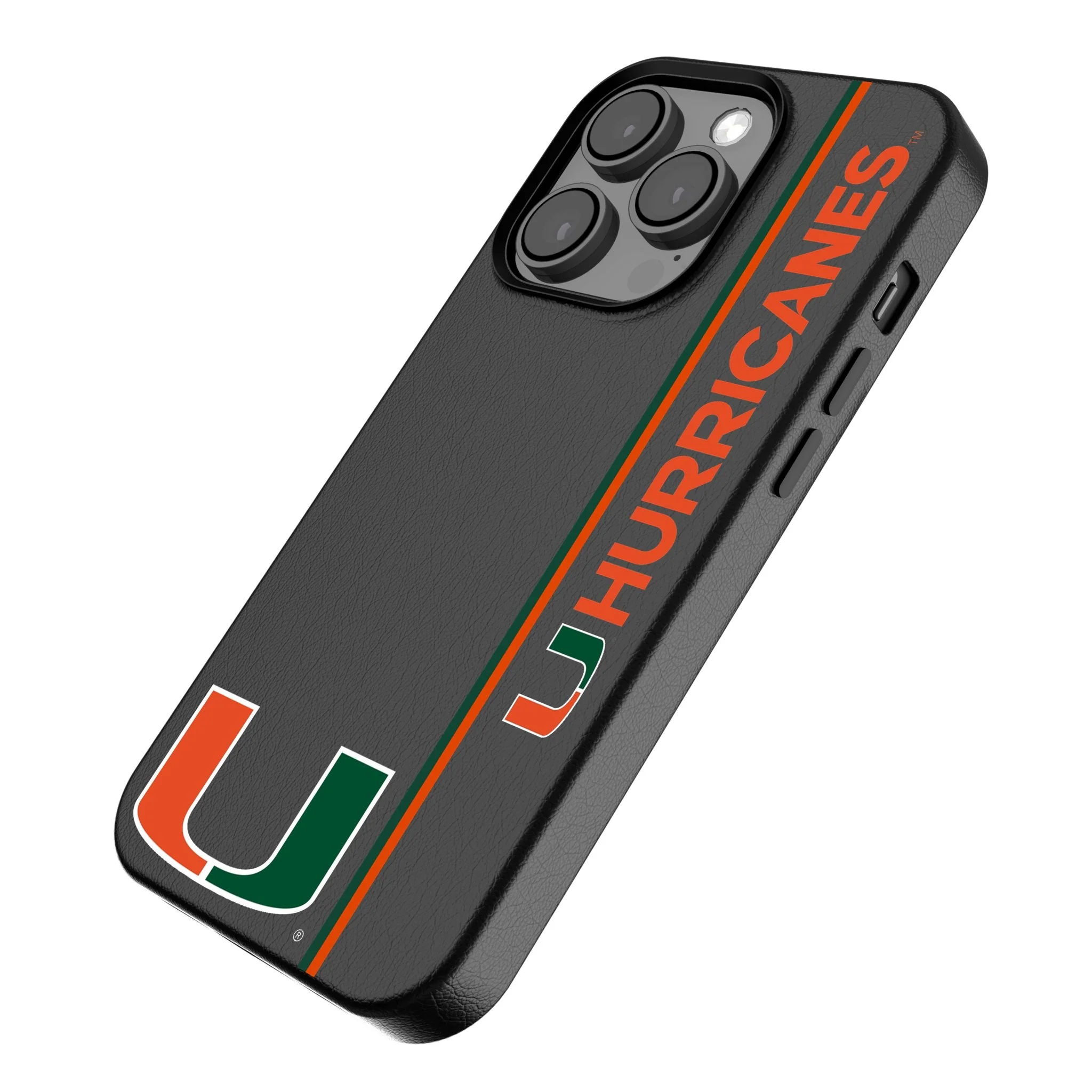 University of Miami Hurricanes Sidebar MagSafe Compatible Phone Case for Apple iPhone - Image 2