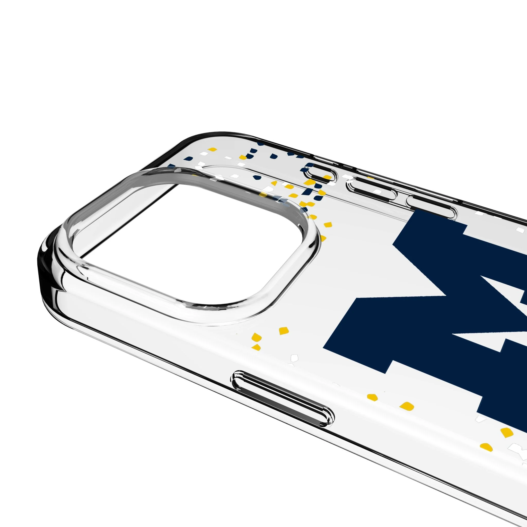 University of Michigan Wolverines Confetti Clear Phone Case for Apple iPhone - Image 3