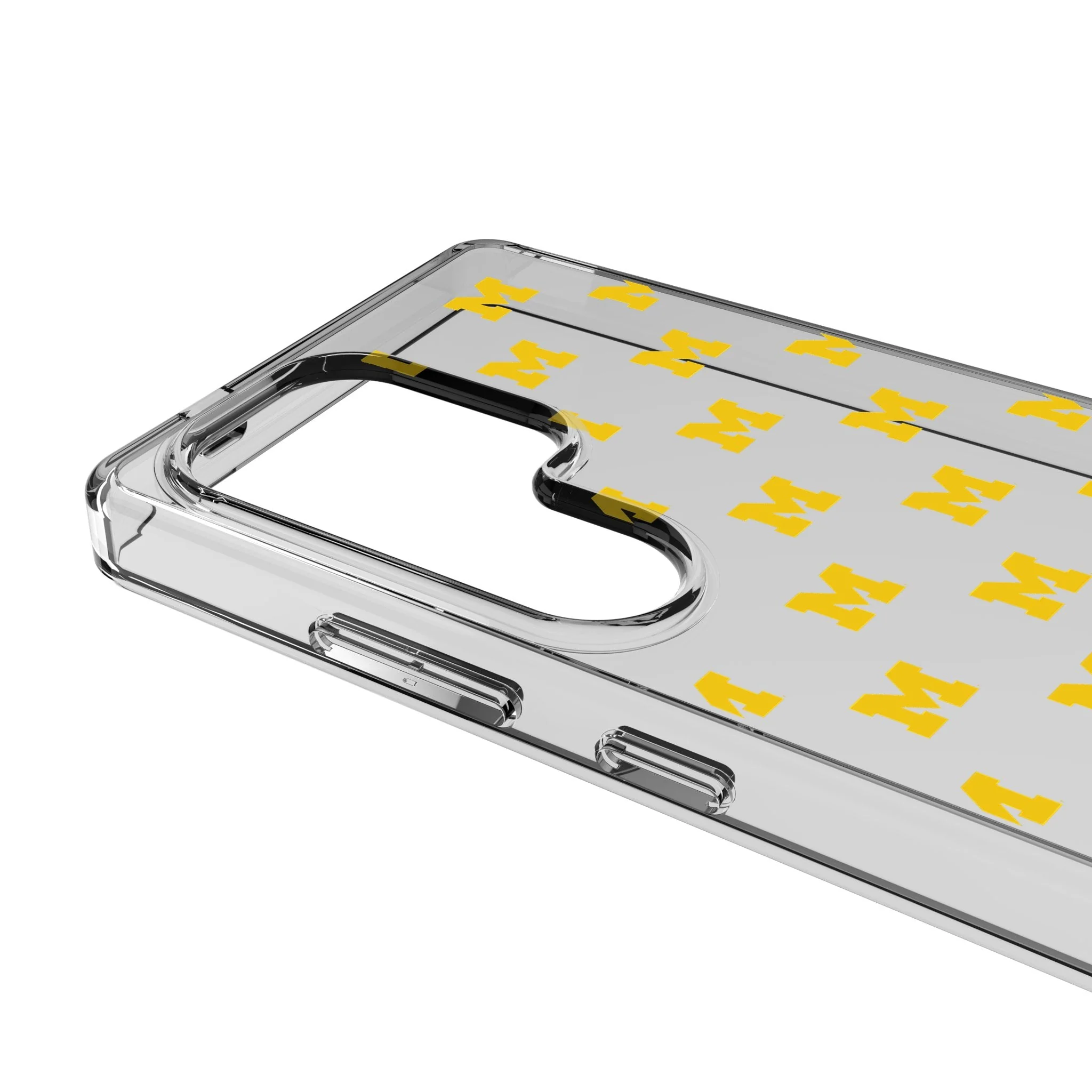 University of Michigan Wolverines Fashion Pattern Clear Phone Case for Samsung Galaxy - Image 3