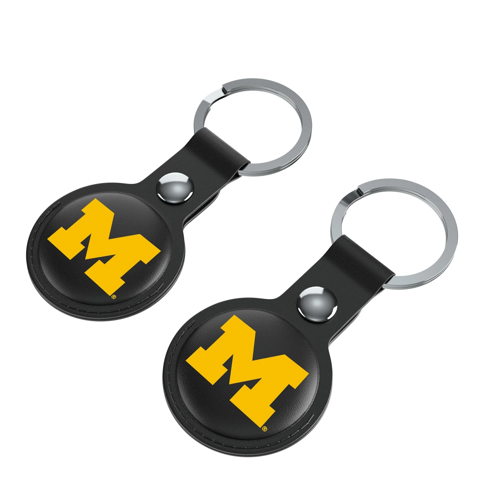 University of Michigan Wolverines Insignia Black Airtag Holder 2-Pack - Image 3