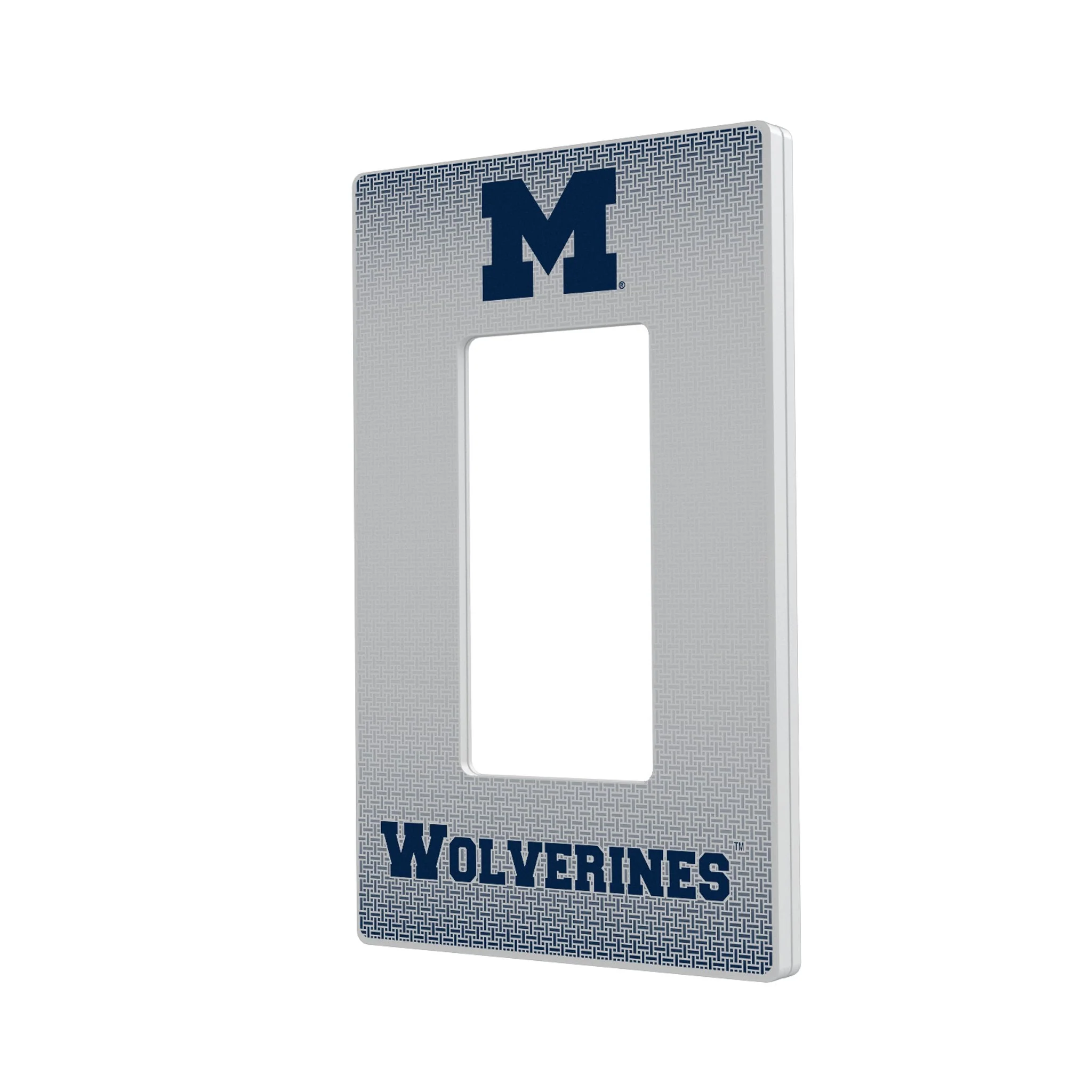 University of Michigan Wolverines Linen Hidden-Screw Light Switch Plate - Image 2
