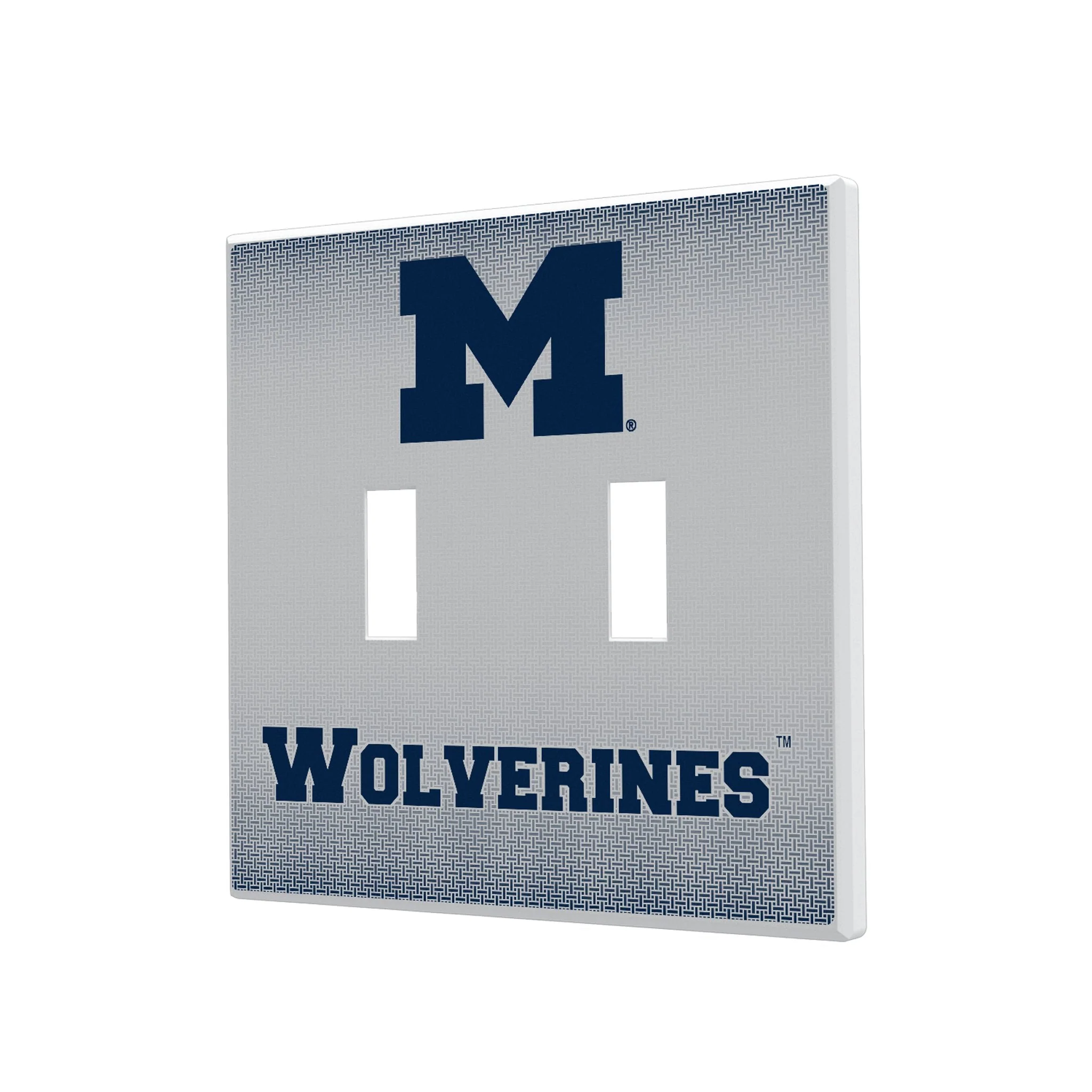 University of Michigan Wolverines Linen Hidden-Screw Light Switch Plate - Image 3