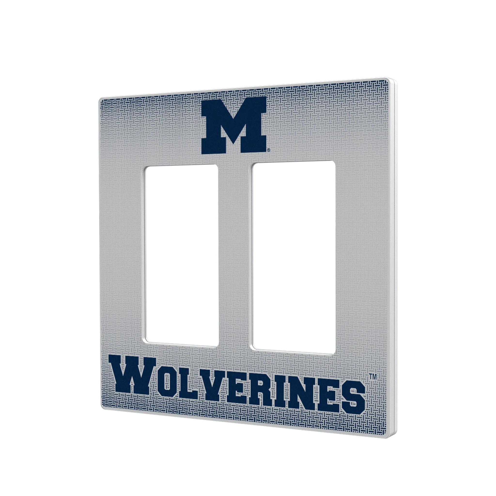University of Michigan Wolverines Linen Hidden-Screw Light Switch Plate - Image 4