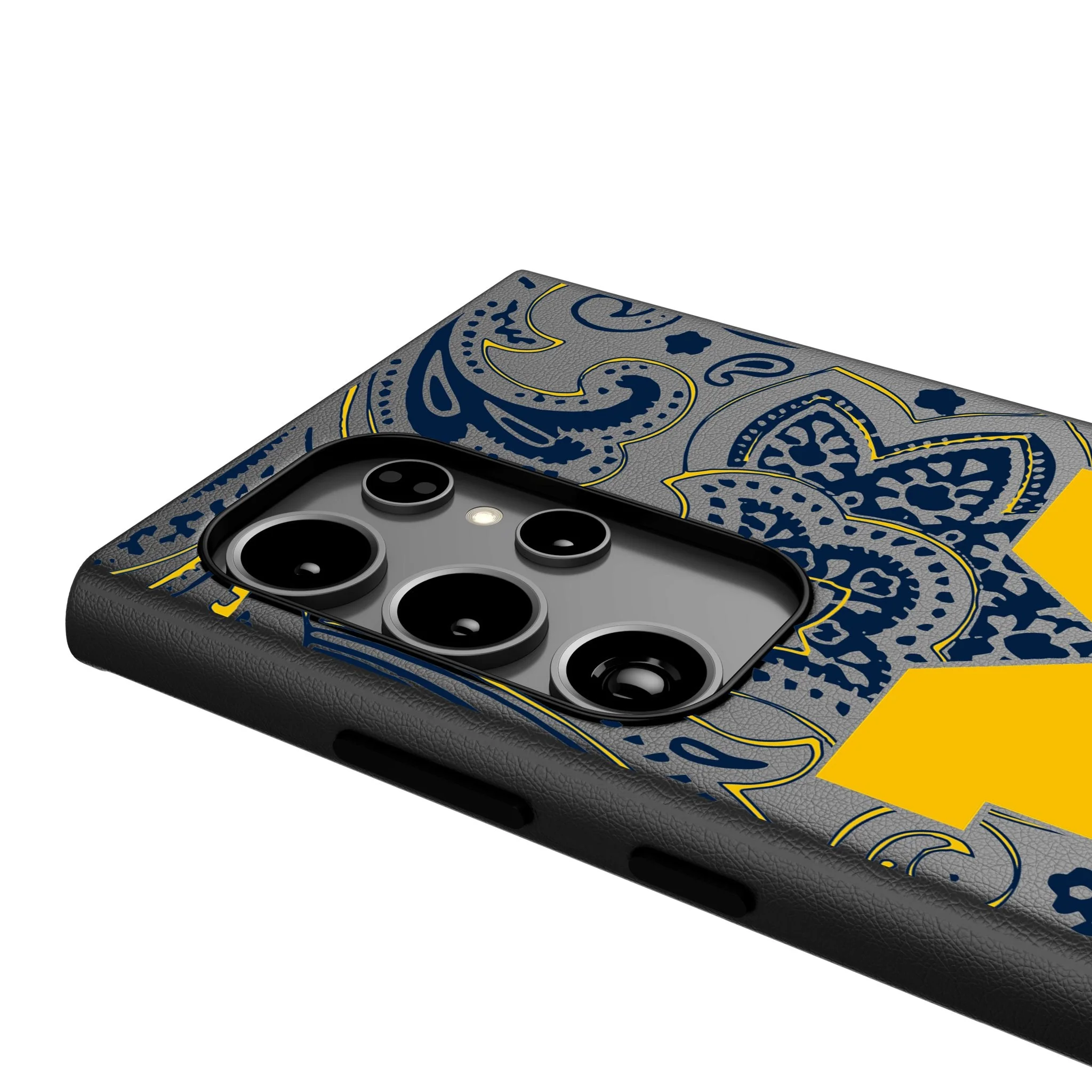 University of Michigan Wolverines Paisley MagSafe Compatible Phone Case for Samsung Galaxy - Image 4