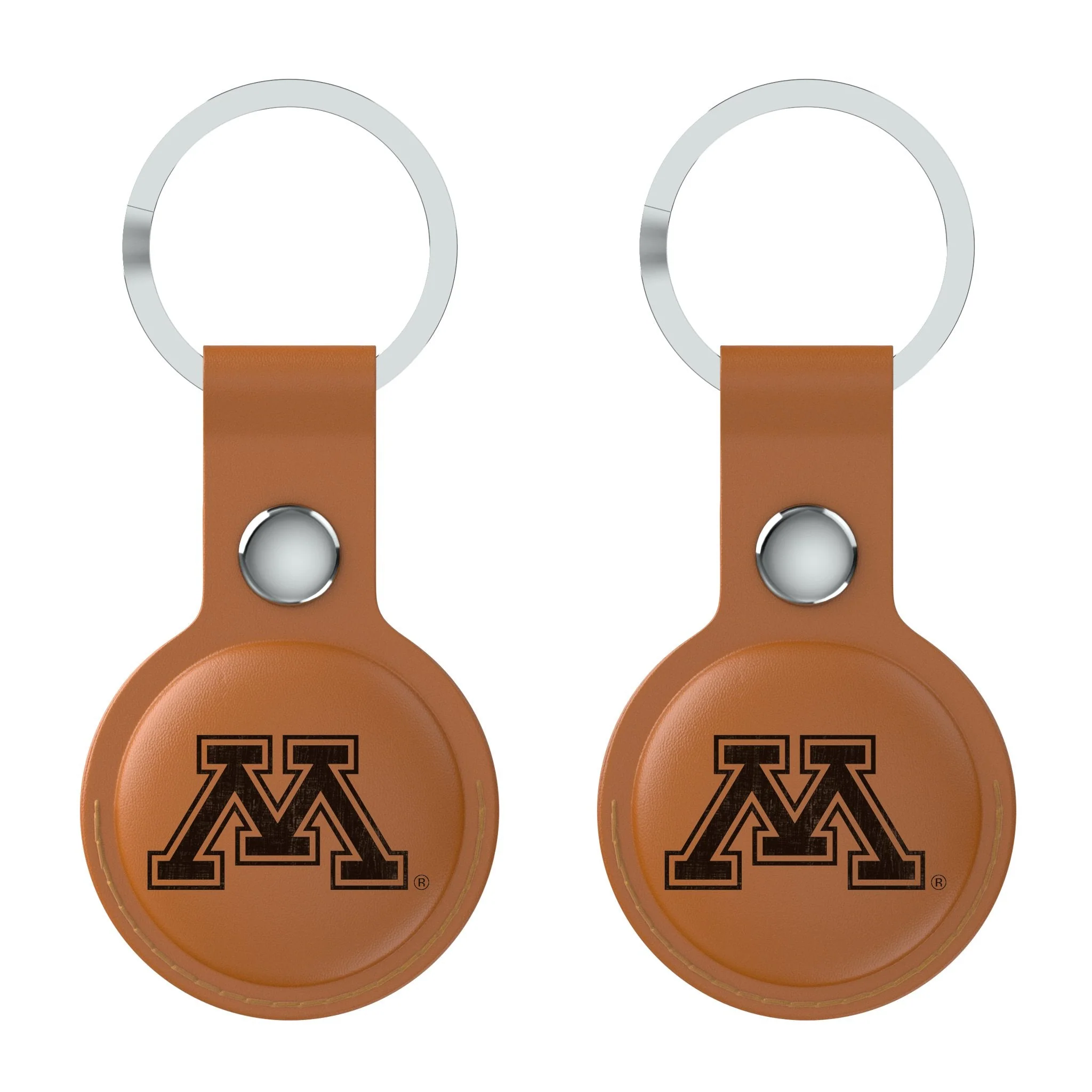 University of Minnesota Golden Gophers Burn Brown Airtag Holder 2-Pack - Image 2