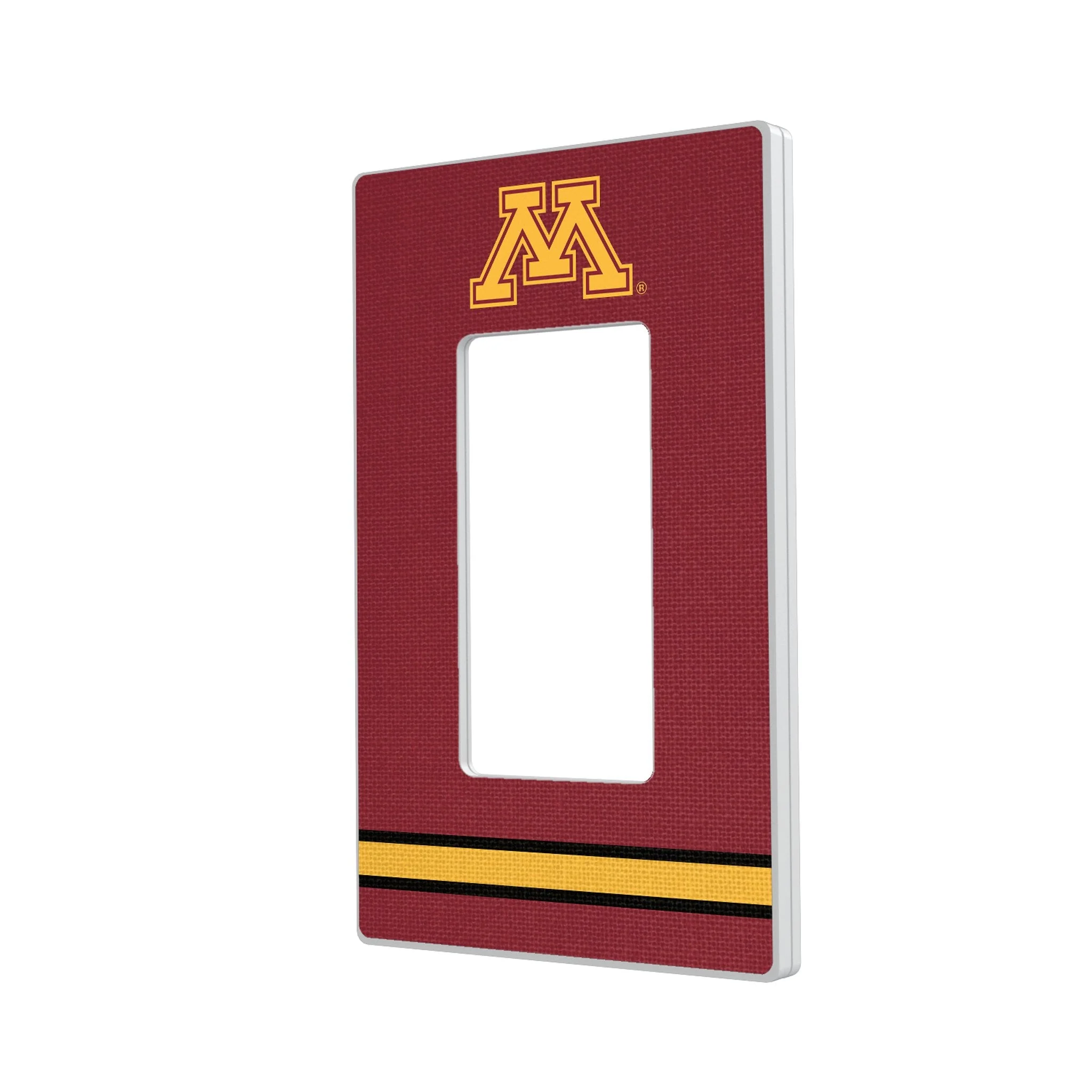 University of Minnesota Golden Gophers Stripe Hidden-Screw Light Switch Plate - Image 2