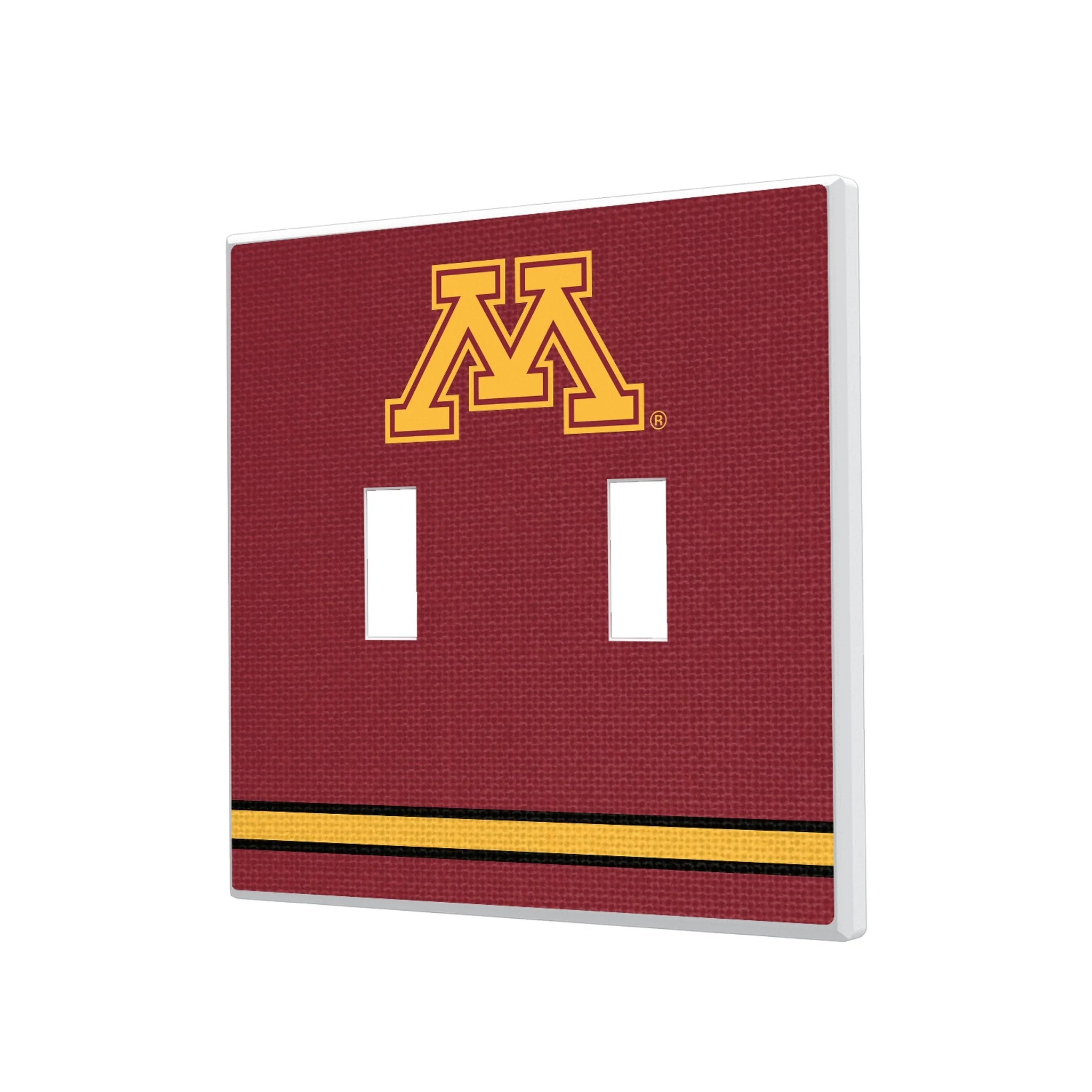 University of Minnesota Golden Gophers Stripe Hidden-Screw Light Switch Plate - Image 3