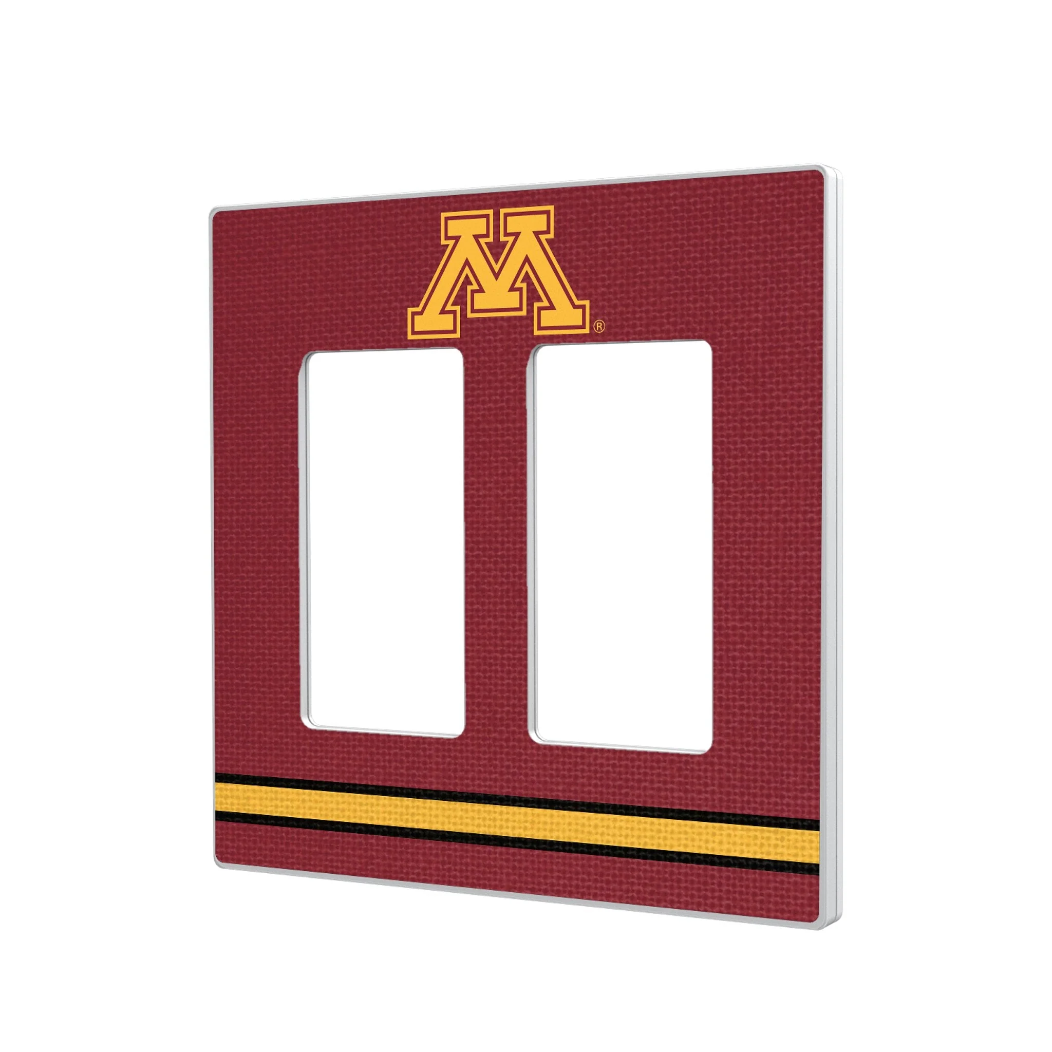 University of Minnesota Golden Gophers Stripe Hidden-Screw Light Switch Plate - Image 4