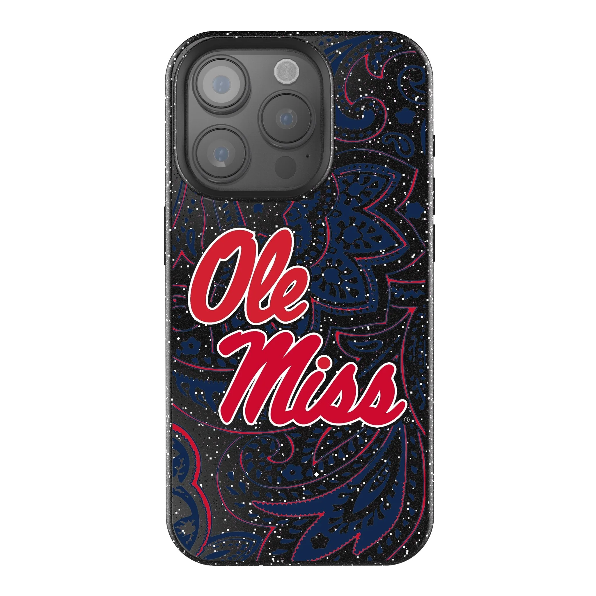 University of Mississippi Rebels Paisley Bling Phone Case