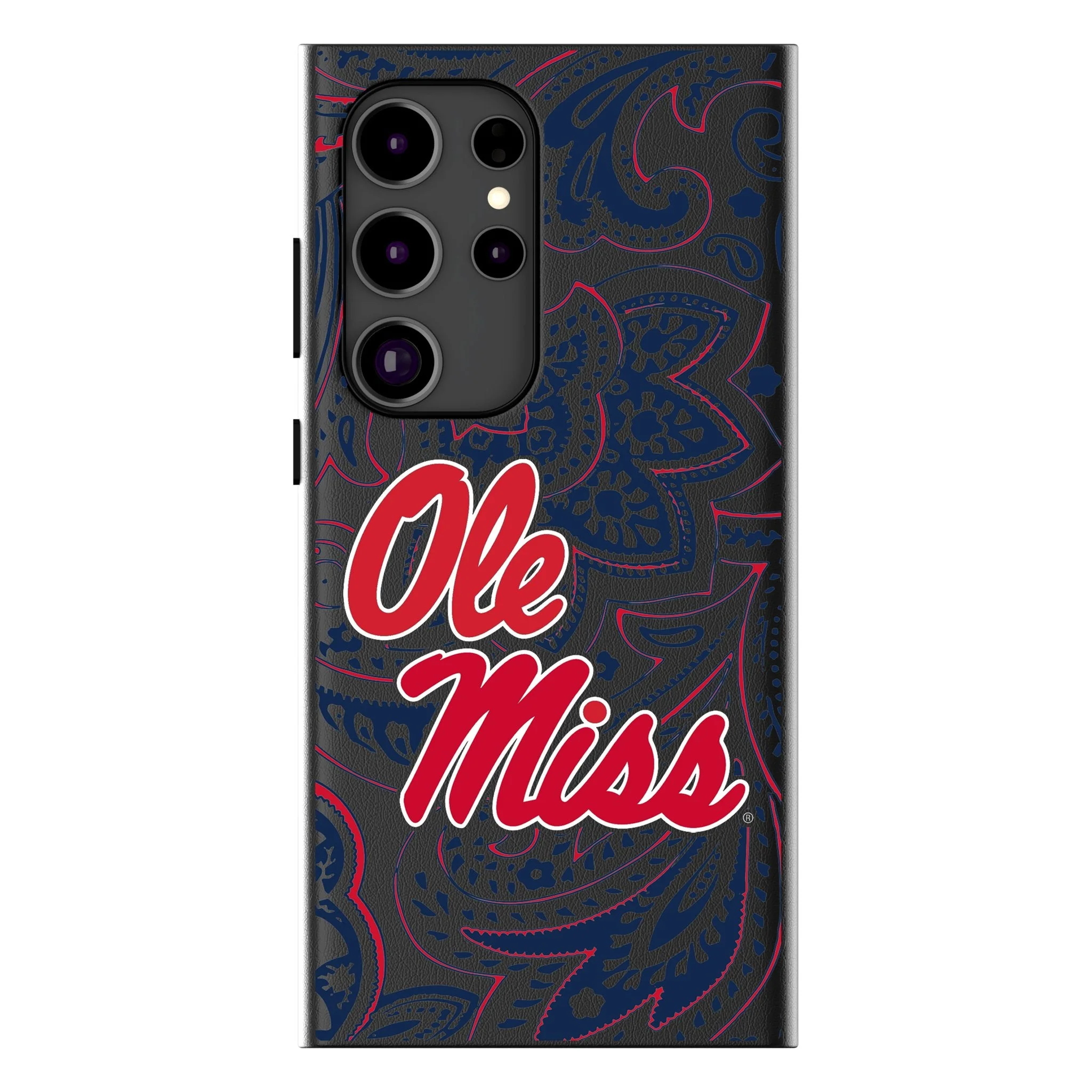 University of Mississippi Rebels Paisley MagSafe Compatible Phone Case for Samsung Galaxy