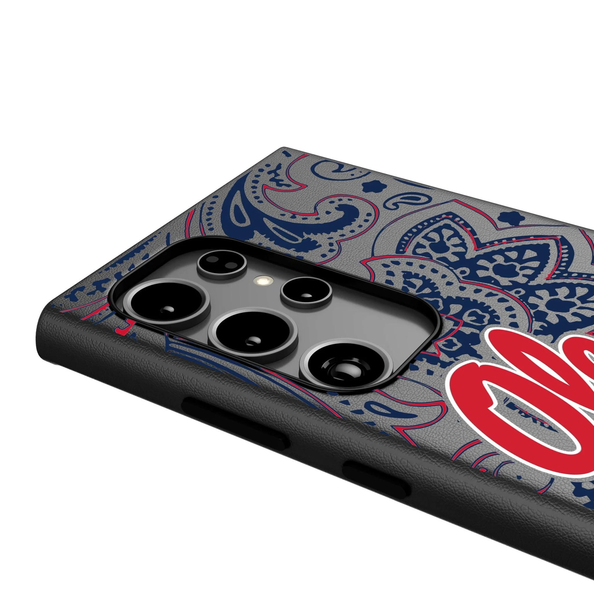 University of Mississippi Rebels Paisley MagSafe Compatible Phone Case for Samsung Galaxy - Image 4