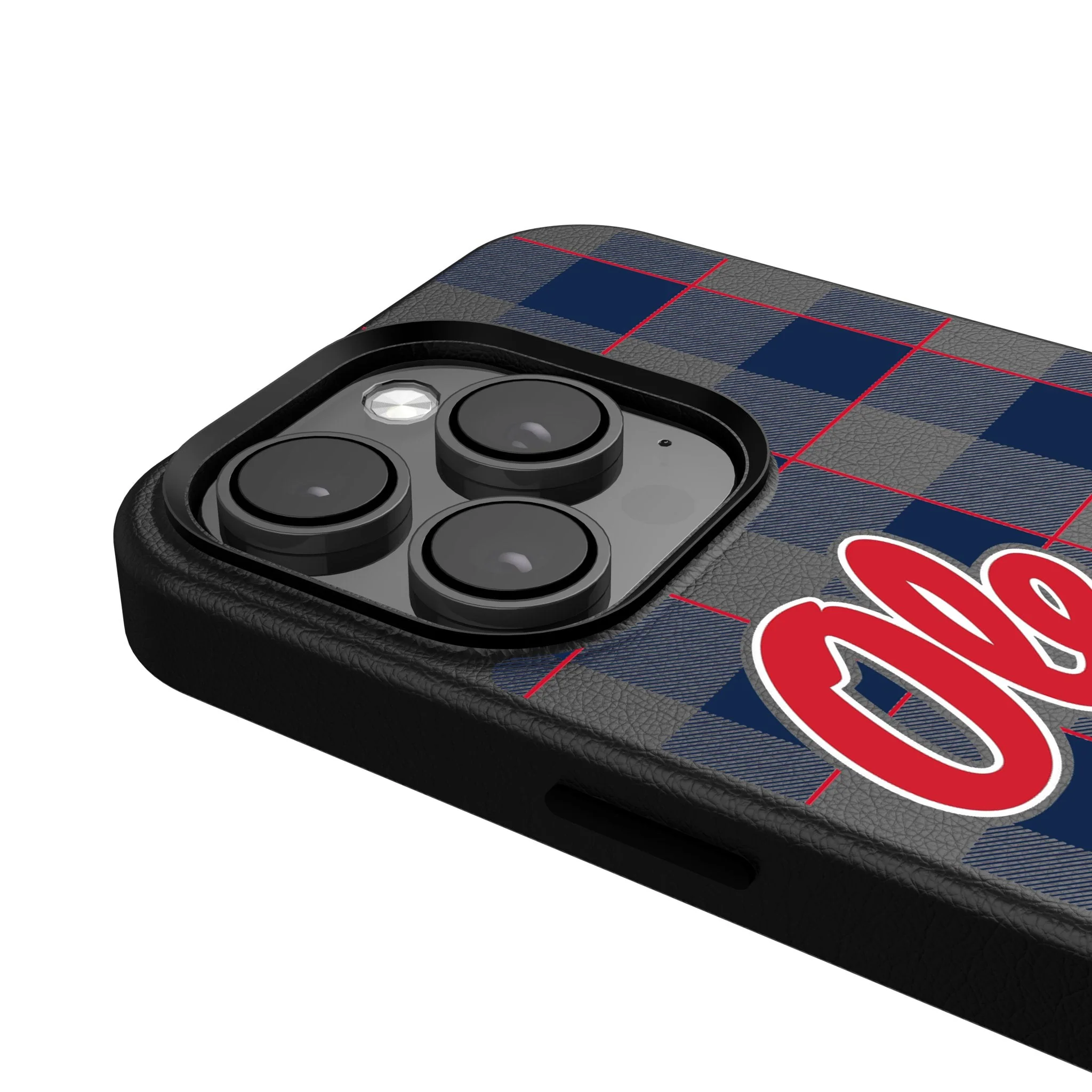 University of Mississippi Rebels Plaid MagSafe Compatible Phone Case for Apple iPhone - Image 4