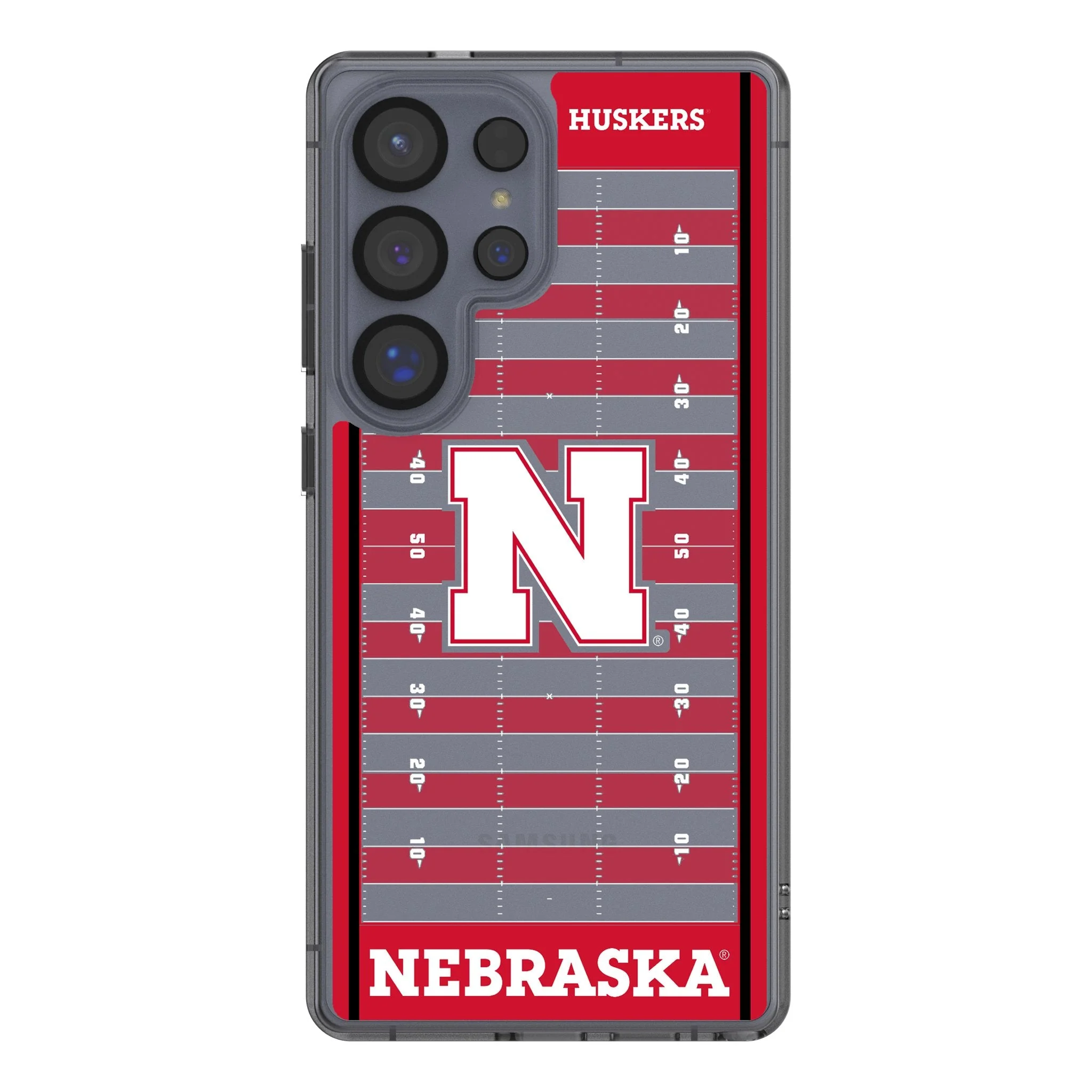 University of Nebraska Huskers Block N Field Clear Phone Case for Samsung Galaxy