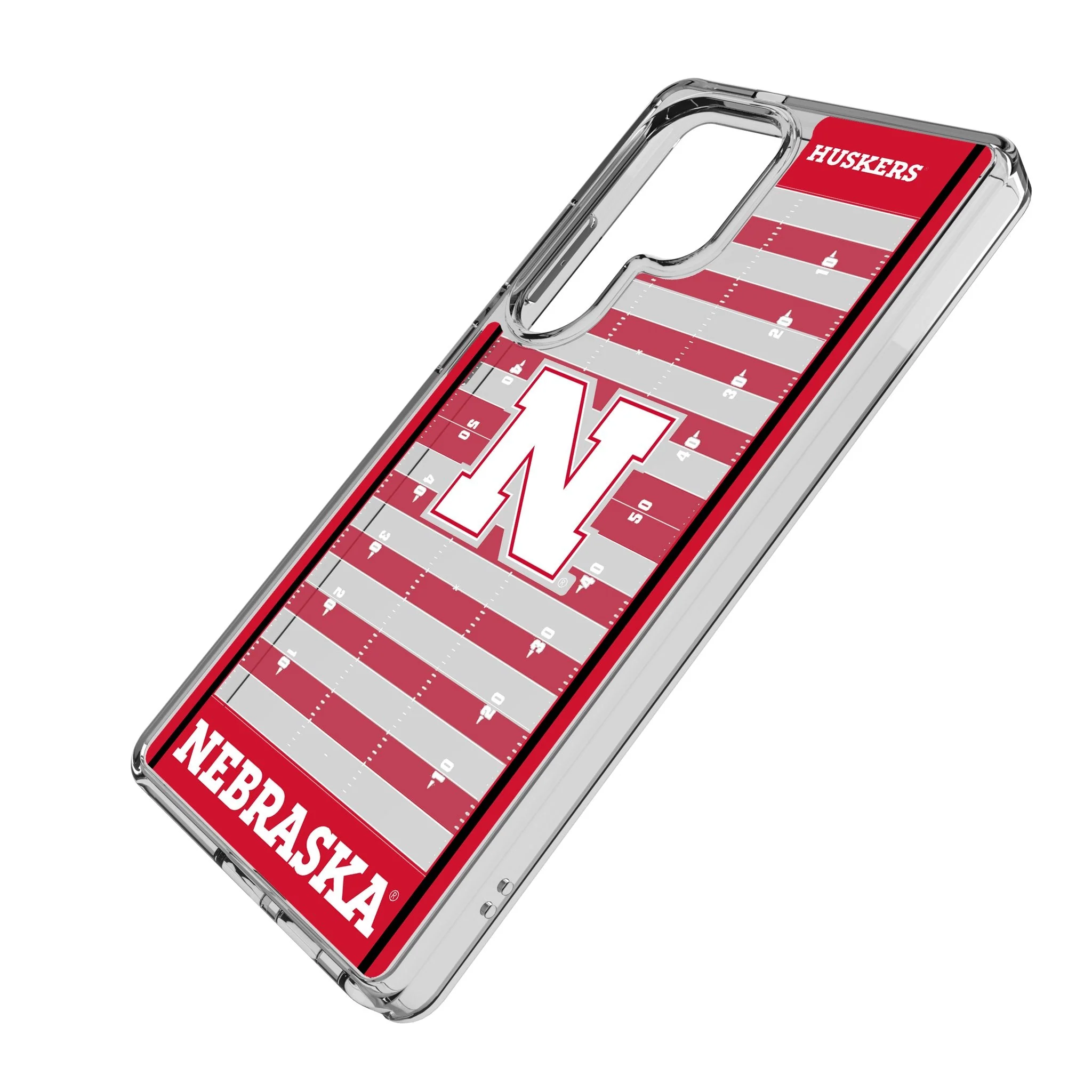 University of Nebraska Huskers Block N Field Clear Phone Case for Samsung Galaxy - Image 2