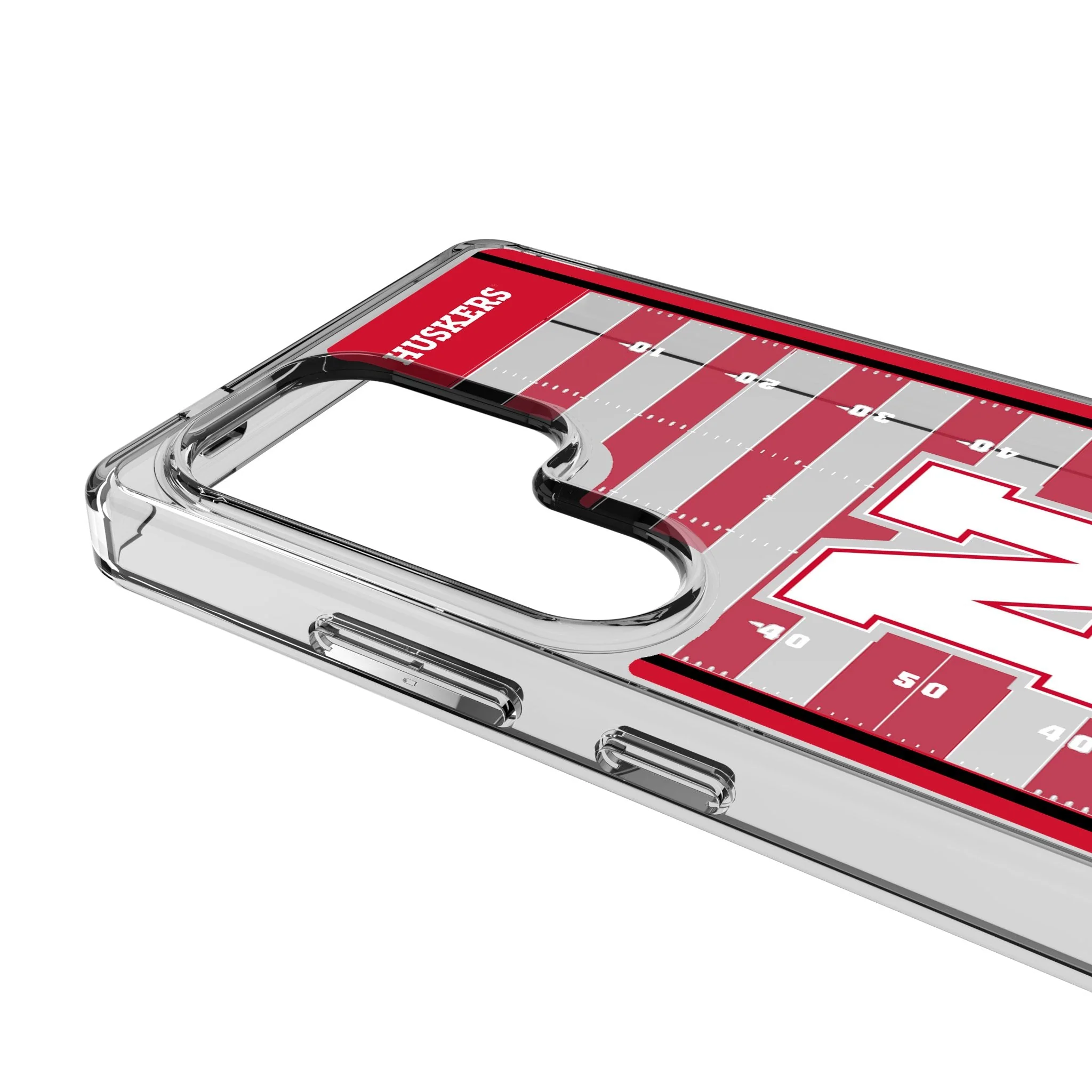 University of Nebraska Huskers Block N Field Clear Phone Case for Samsung Galaxy - Image 3