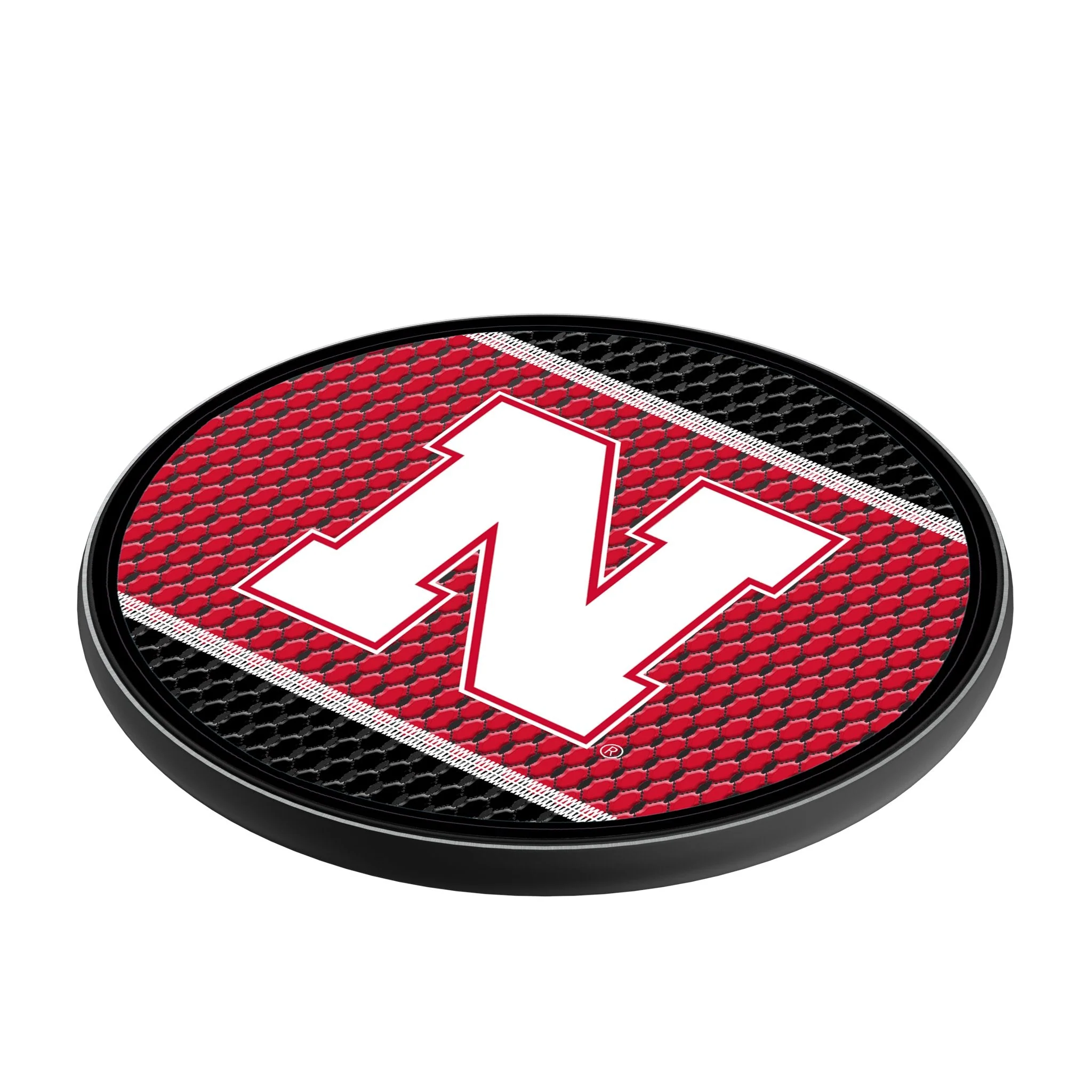 University of Nebraska Huskers Block N Mesh 15-Watt Wireless Charger - Image 2