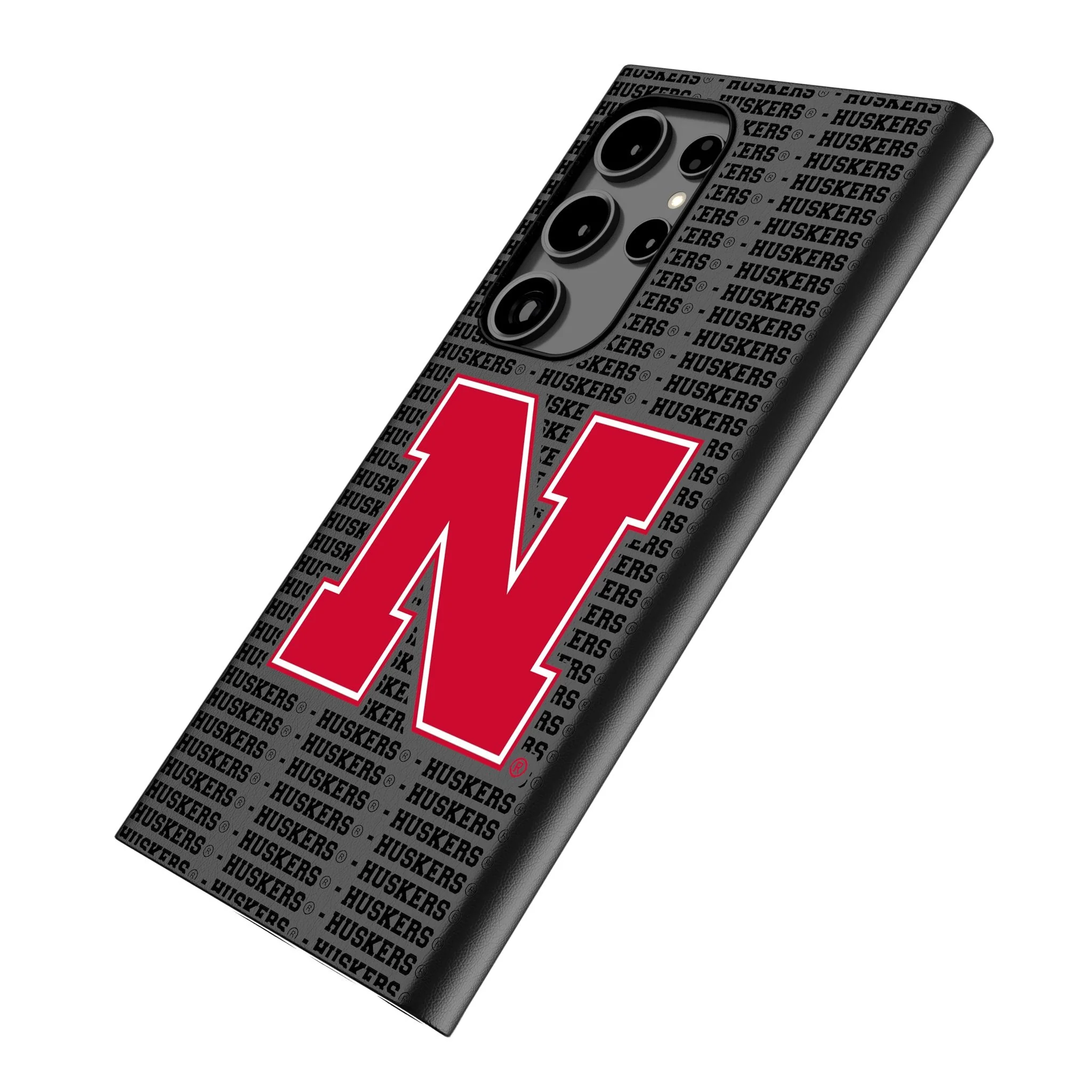 University of Nebraska Huskers Block N Text Backdrop MagSafe Compatible Phone Case for Samsung Galaxy - Image 2