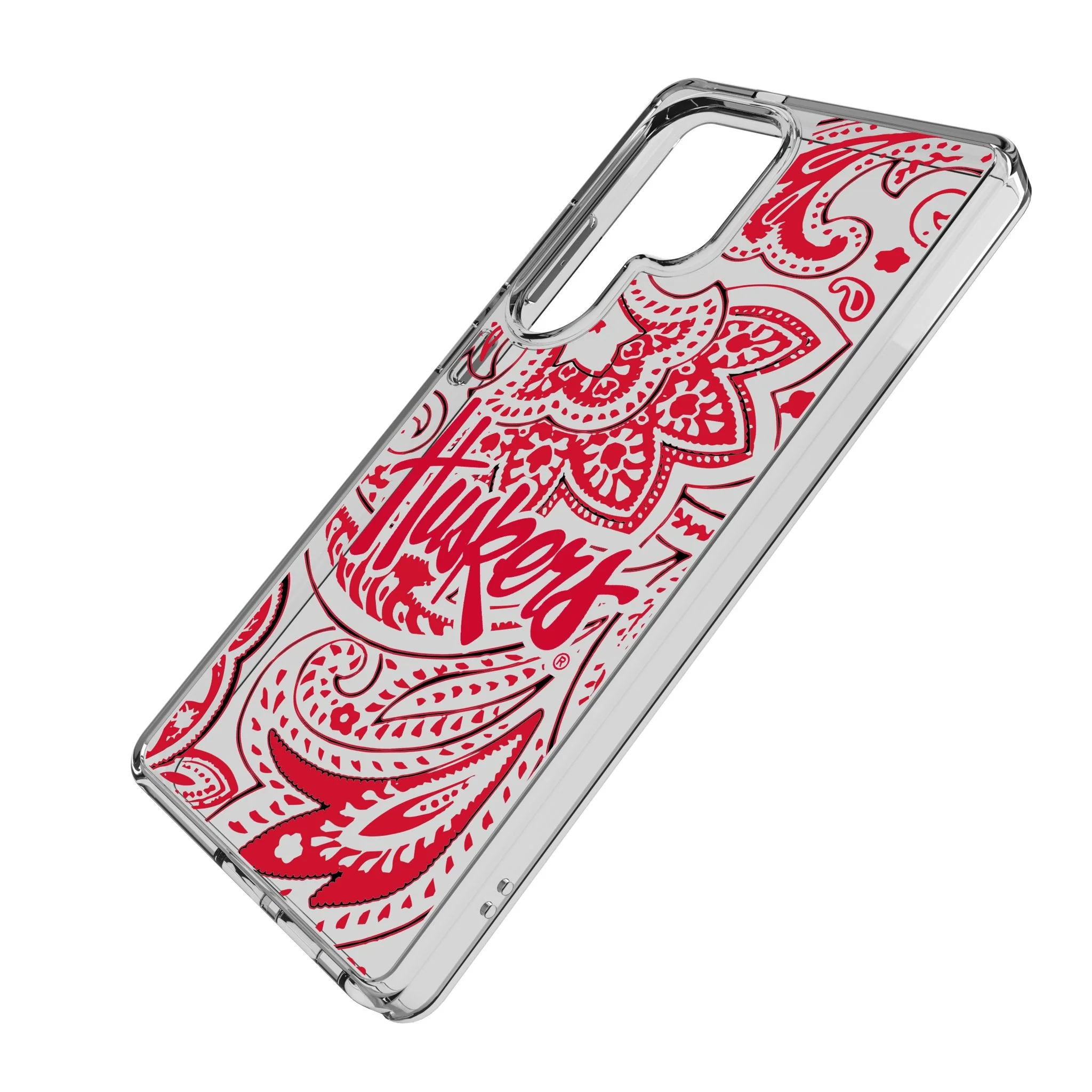 University of Nebraska Huskers Paisley Clear Phone Case for Samsung Galaxy - Image 2