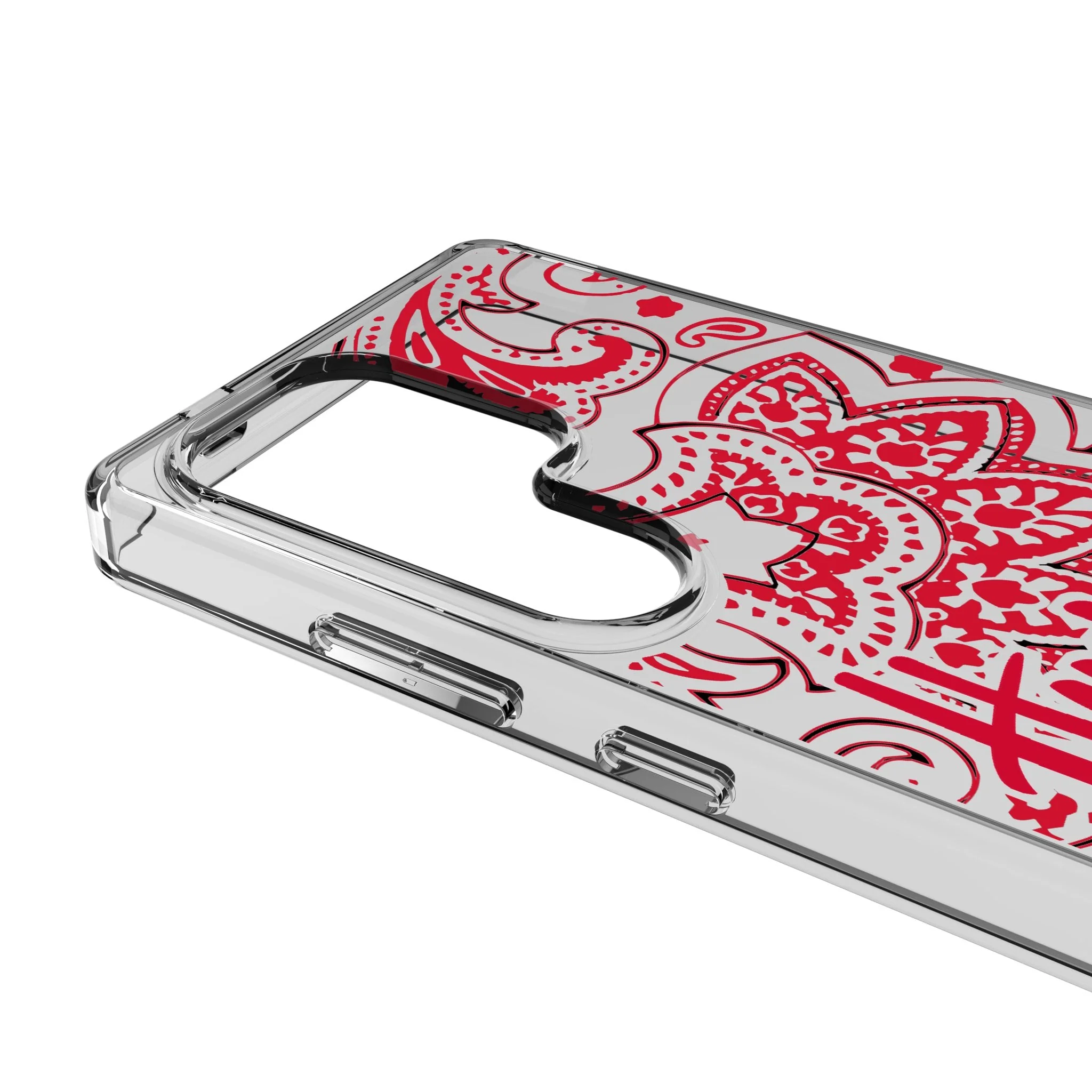 University of Nebraska Huskers Paisley Clear Phone Case for Samsung Galaxy - Image 3
