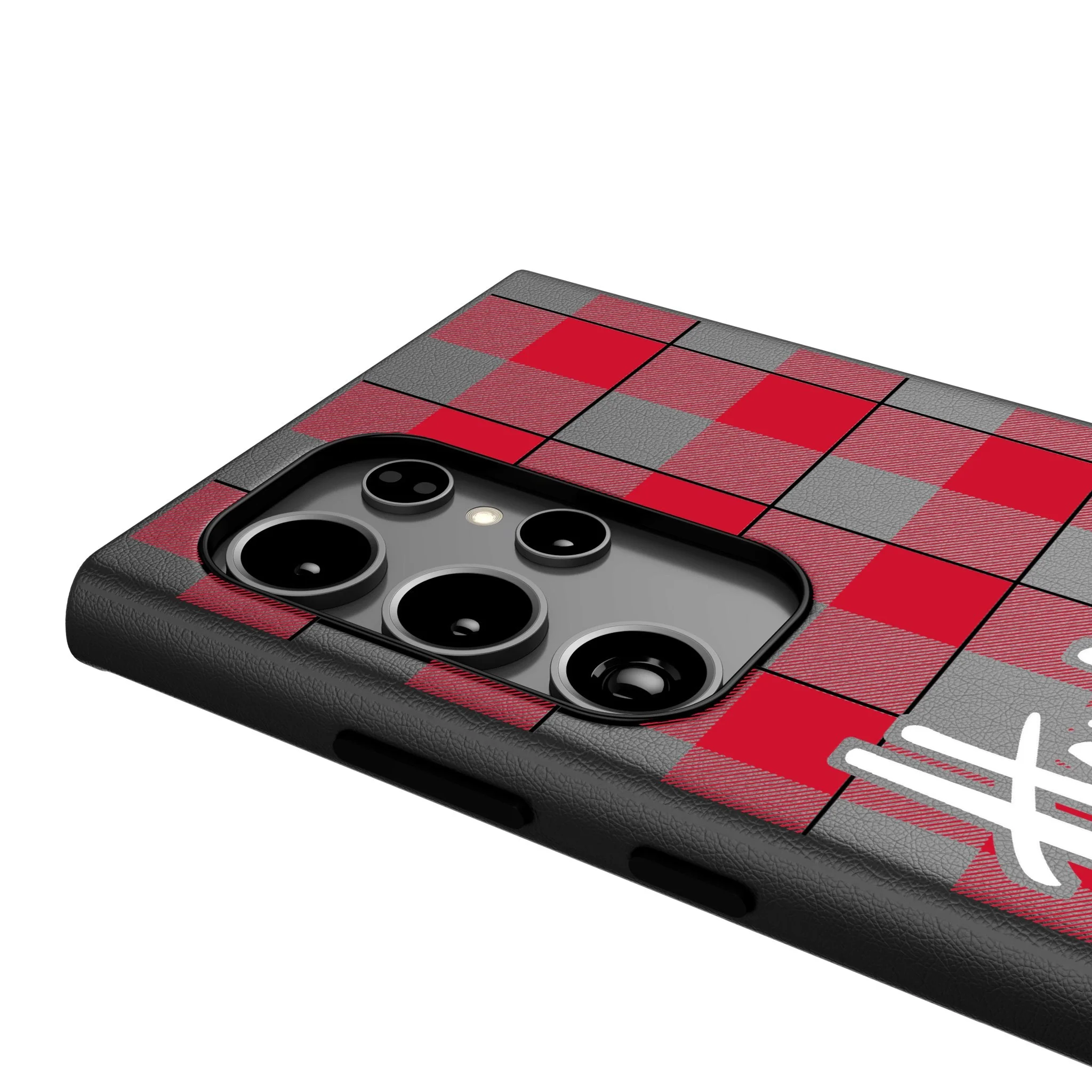 University of Nebraska Huskers Plaid MagSafe Compatible Phone Case for Samsung Galaxy - Image 4