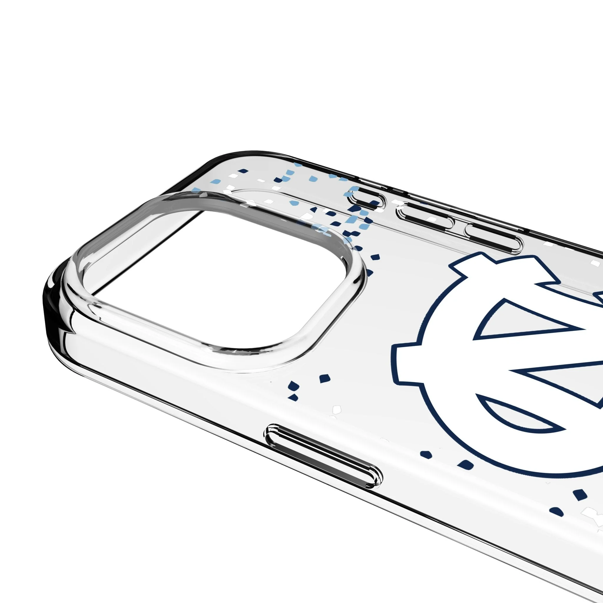 University of North Carolina Tar Heels Confetti Clear Phone Case for Apple iPhone - Image 3