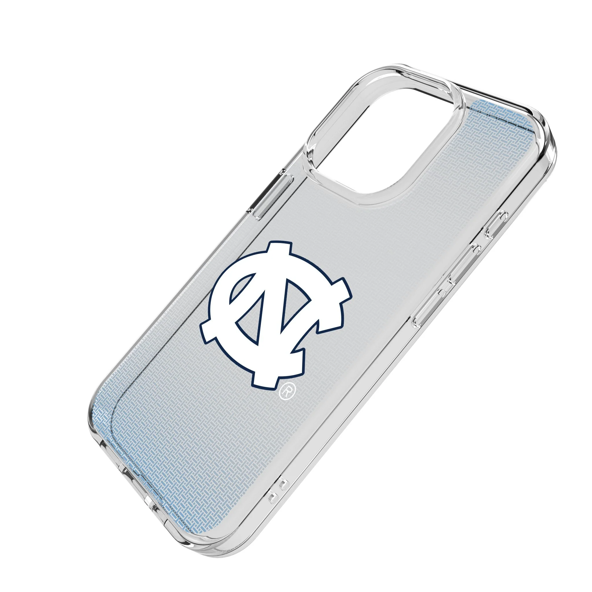 University of North Carolina Tar Heels Linen Clear Phone Case for Apple iPhone - Image 2