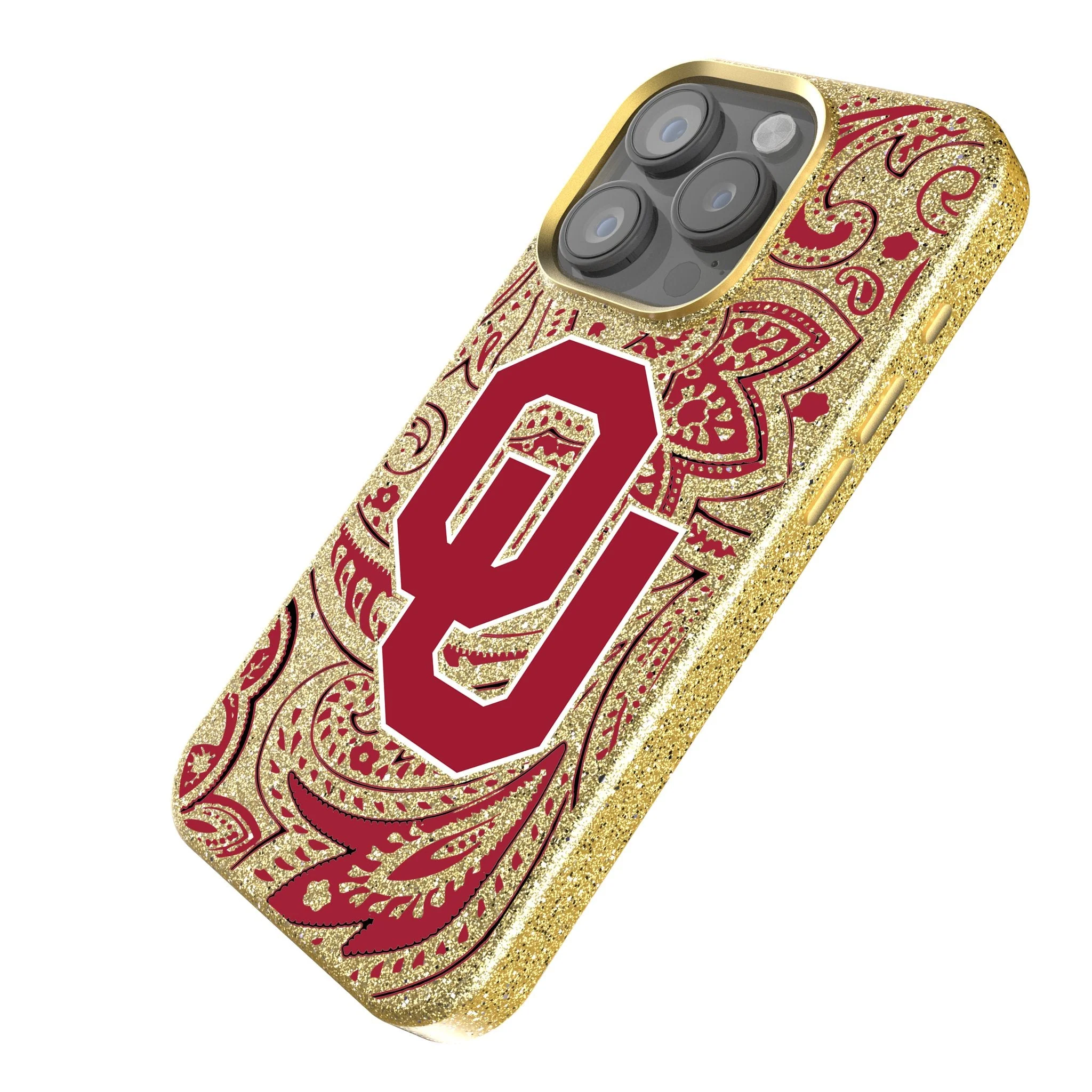 University of Oklahoma Sooners Paisley Bling Phone Case - Image 2