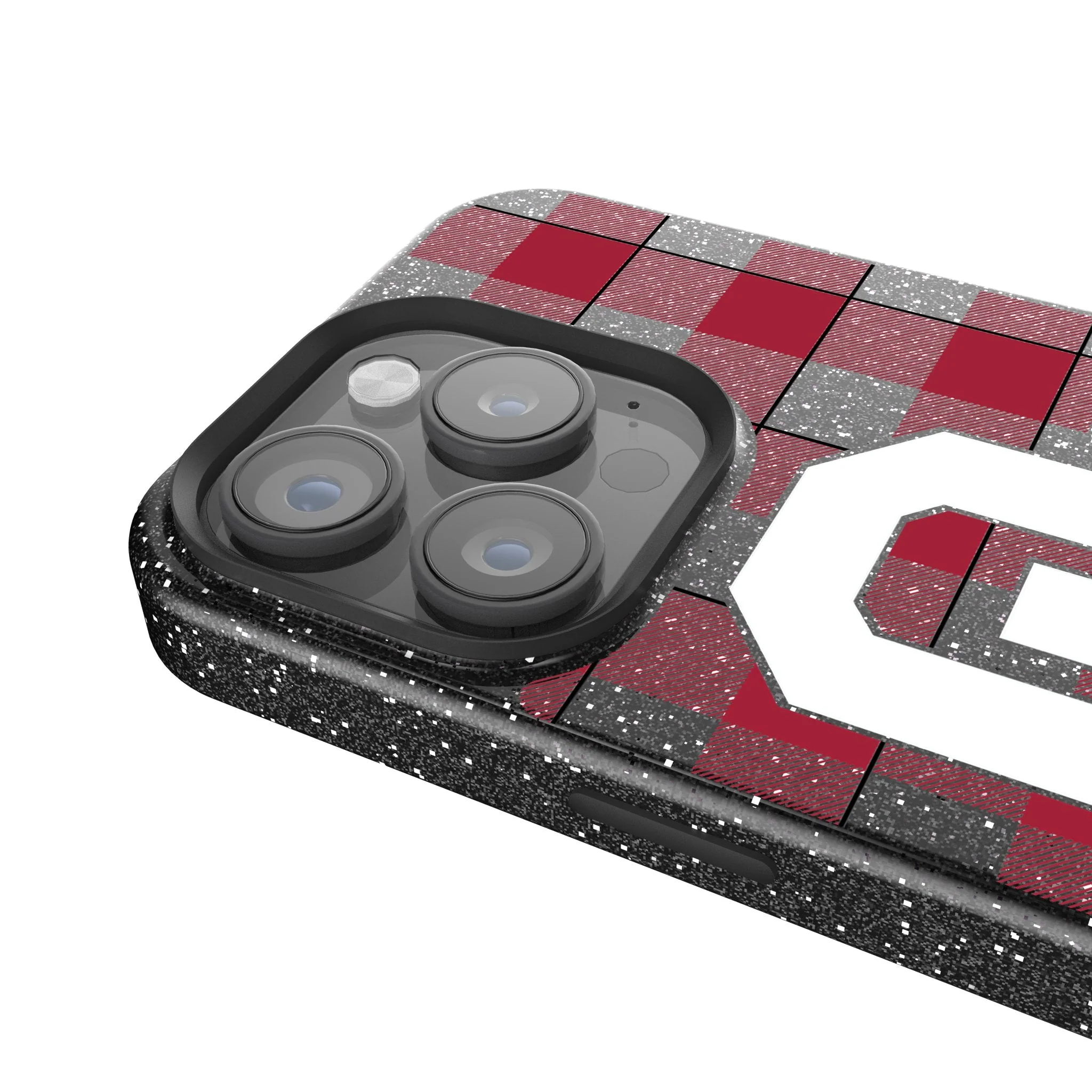 University of Oklahoma Sooners Plaid Bling Phone Case - Image 4