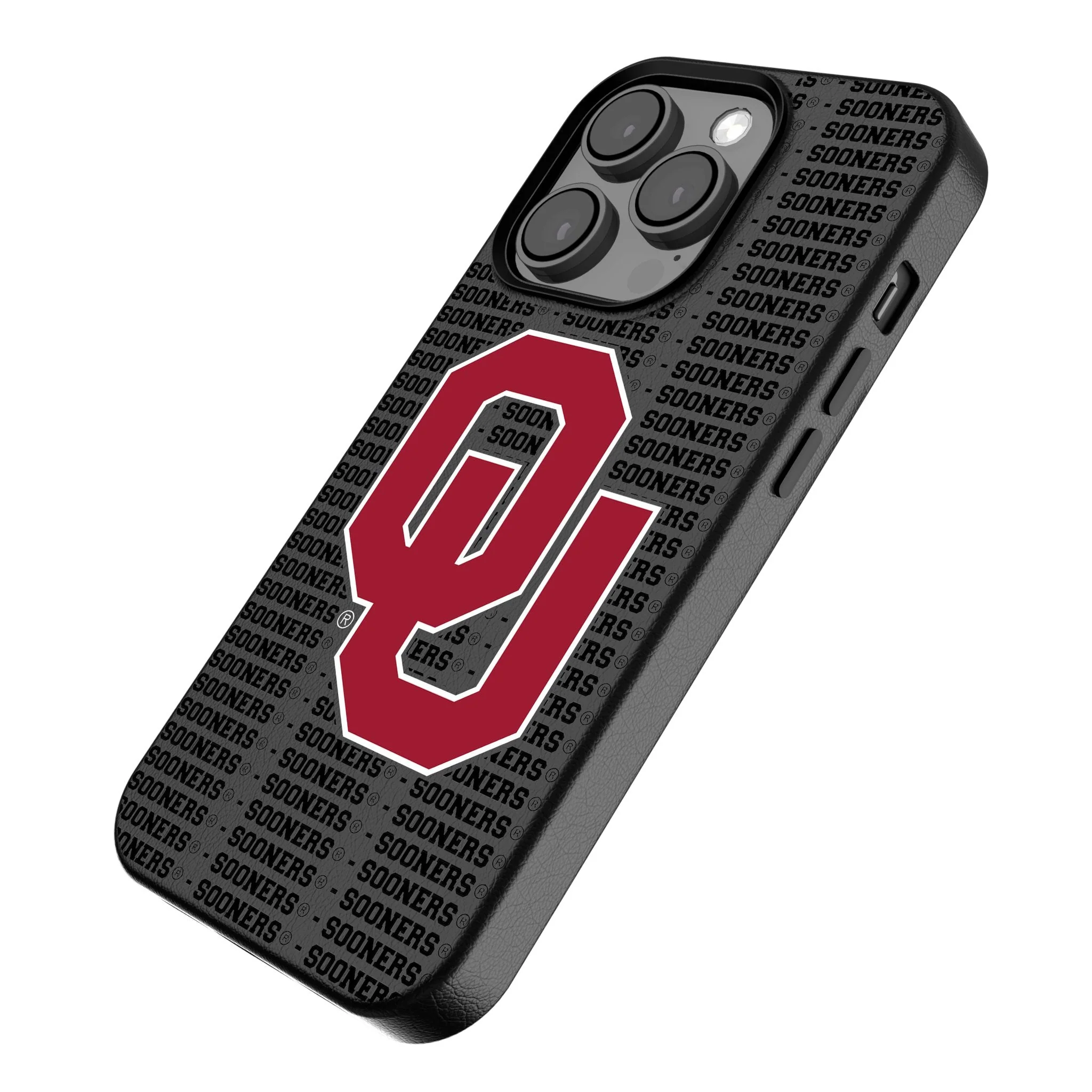 University of Oklahoma Sooners Text Backdrop MagSafe Compatible Phone Case for Apple iPhone - Image 2