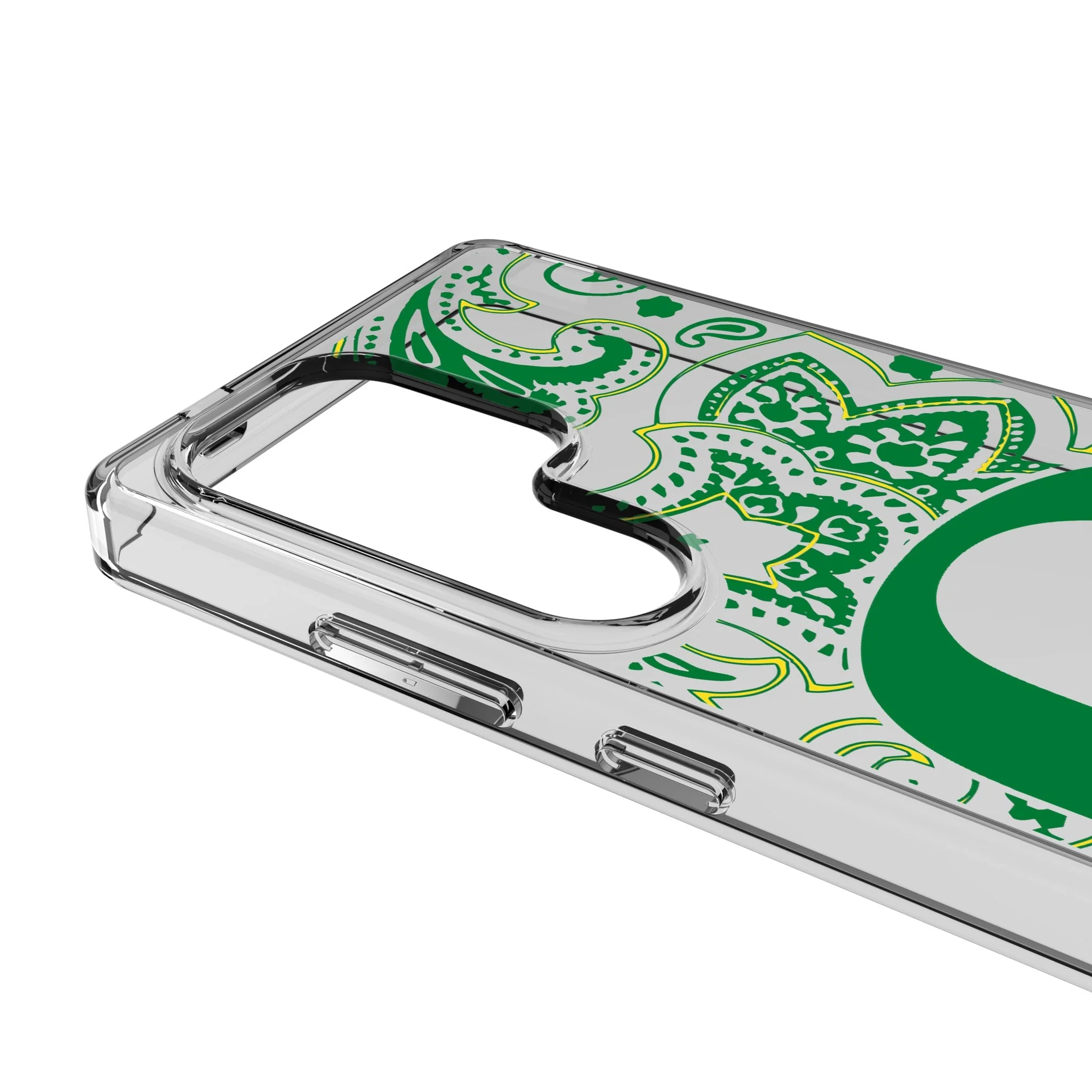 University of Oregon Ducks Paisley Clear Phone Case for Samsung Galaxy - Image 3