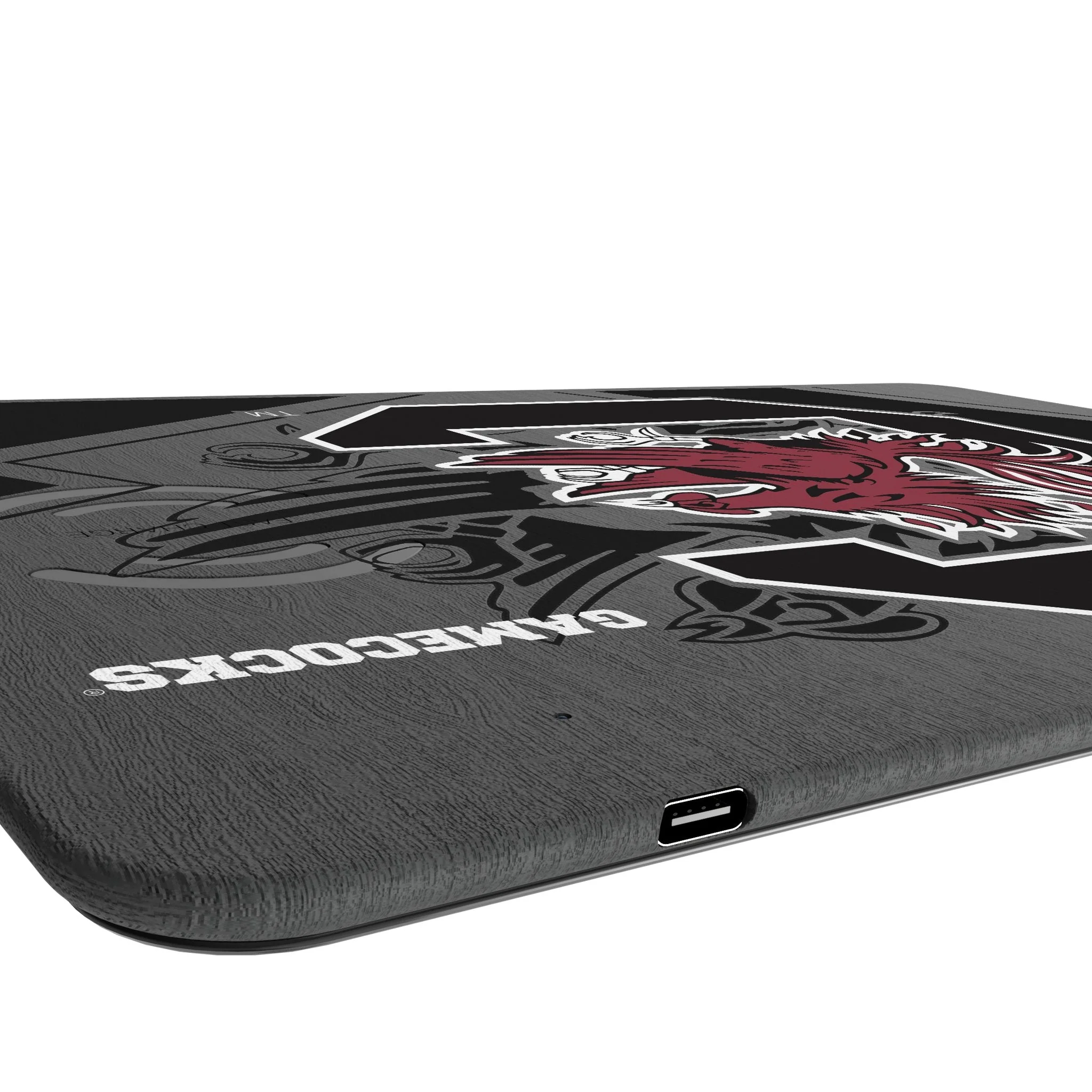 University of South Carolina Gamecocks Monocolor Tilt 15-Watt Wireless Charger and Mouse Pad - Image 3