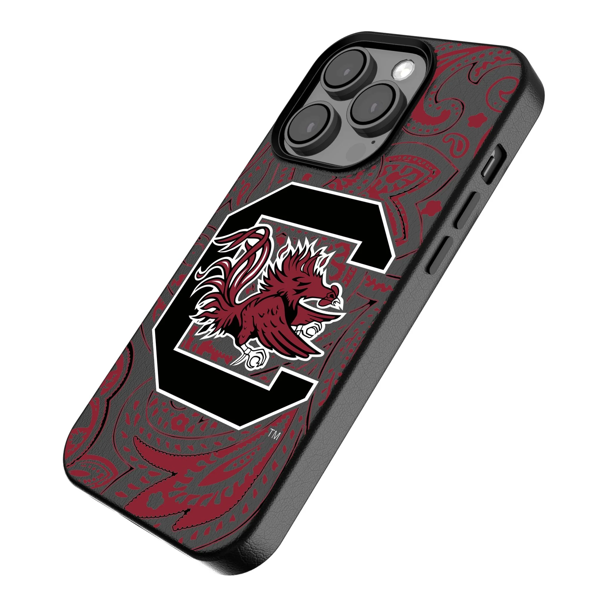 University of South Carolina Gamecocks Paisley MagSafe Compatible Phone Case for Apple iPhone - Image 2