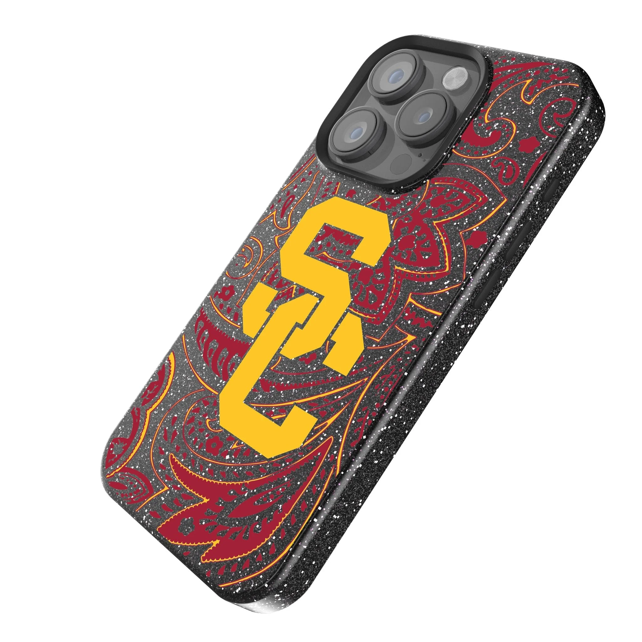 University of Southern California Trojans Paisley Bling Phone Case - Image 2