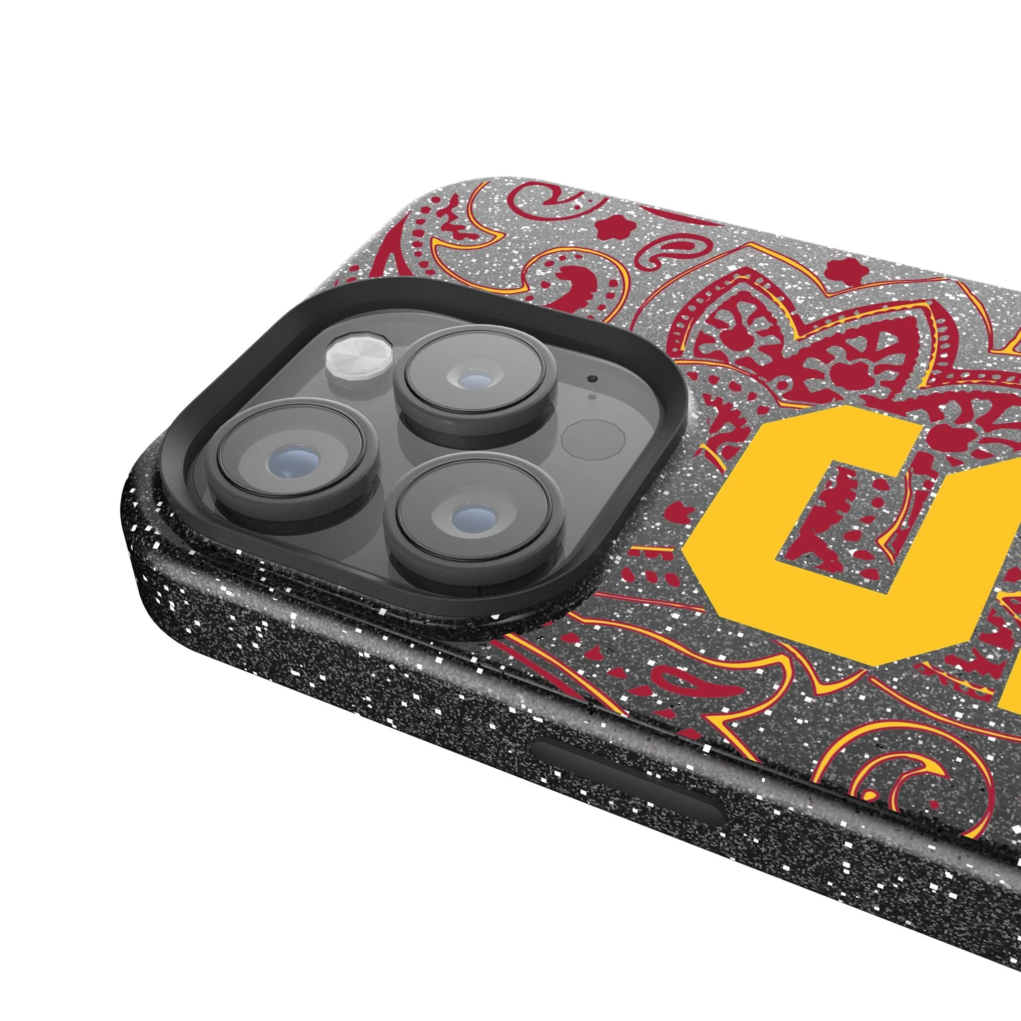 University of Southern California Trojans Paisley Bling Phone Case - Image 4
