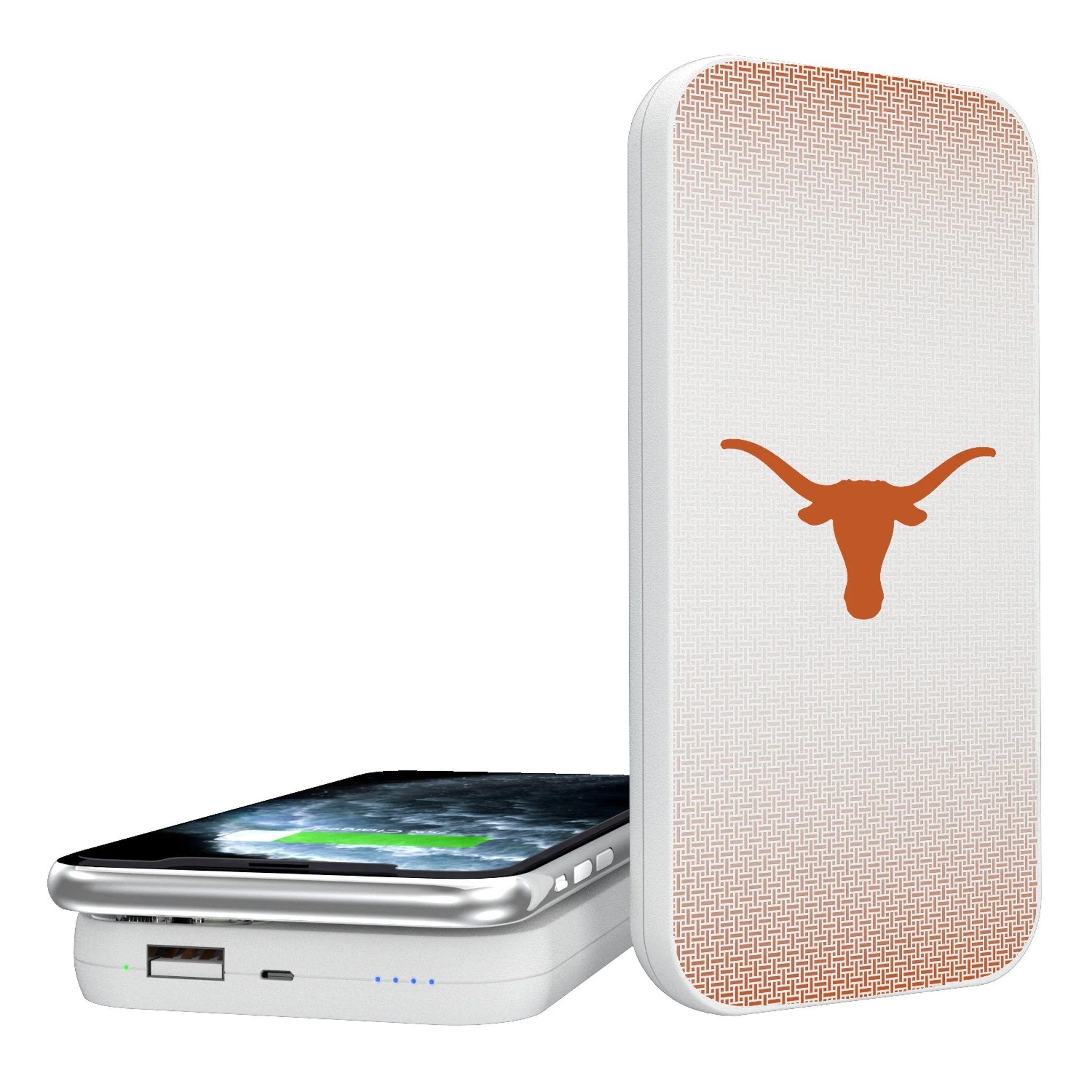 University of Texas Longhorns Linen 5000mAh Portable Wireless Charger