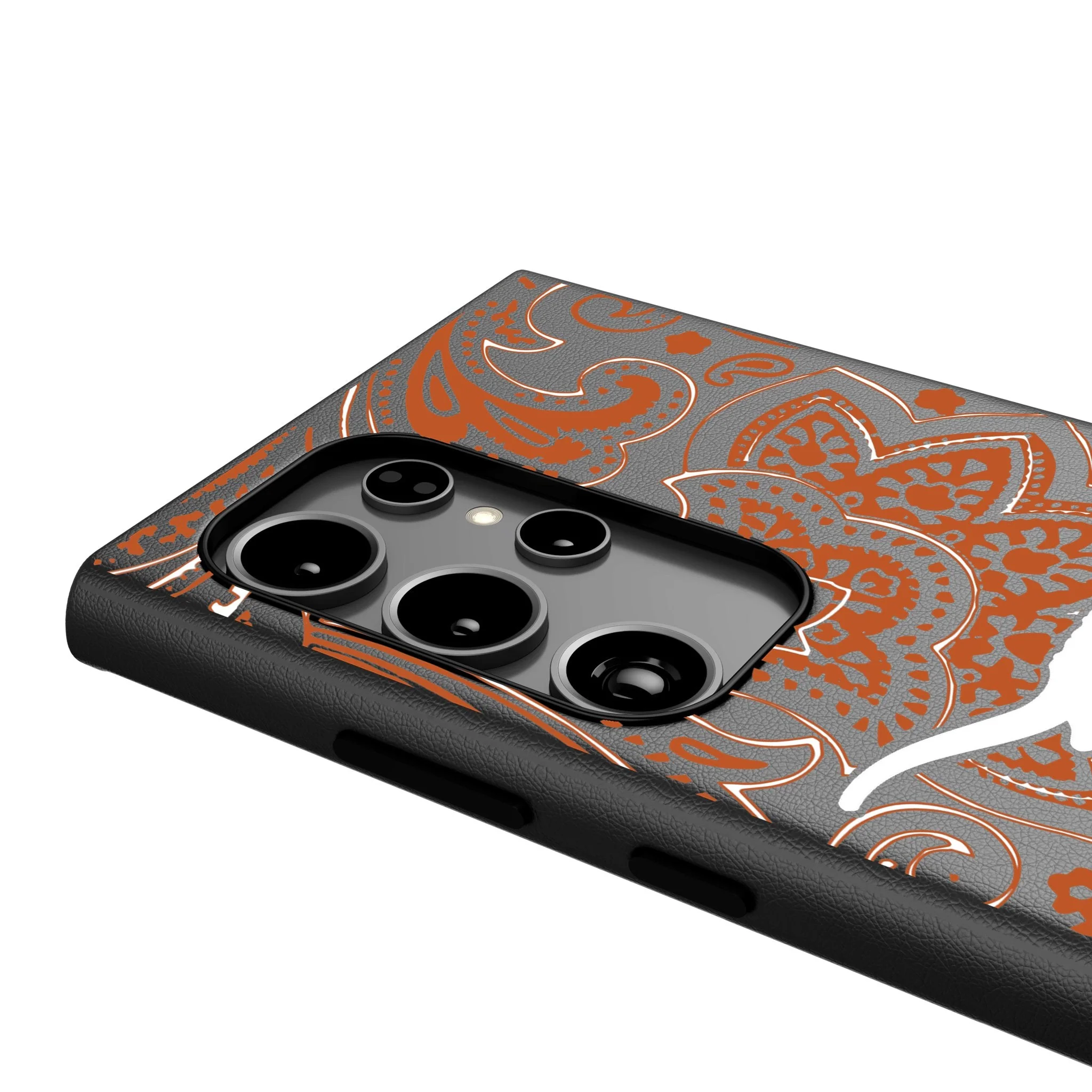University of Texas Longhorns Paisley MagSafe Compatible Phone Case for Samsung Galaxy - Image 4