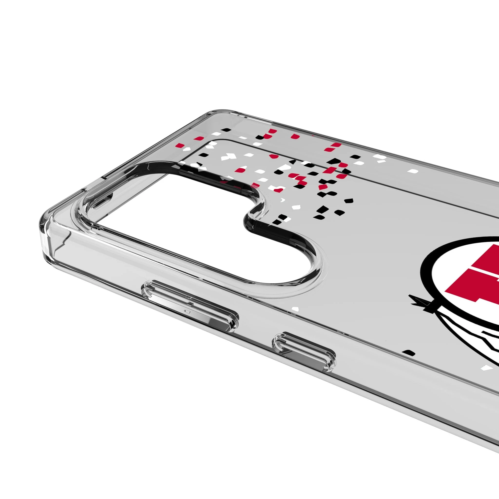 University of Utah Utes Confetti Clear Phone Case for Samsung Galaxy - Image 3