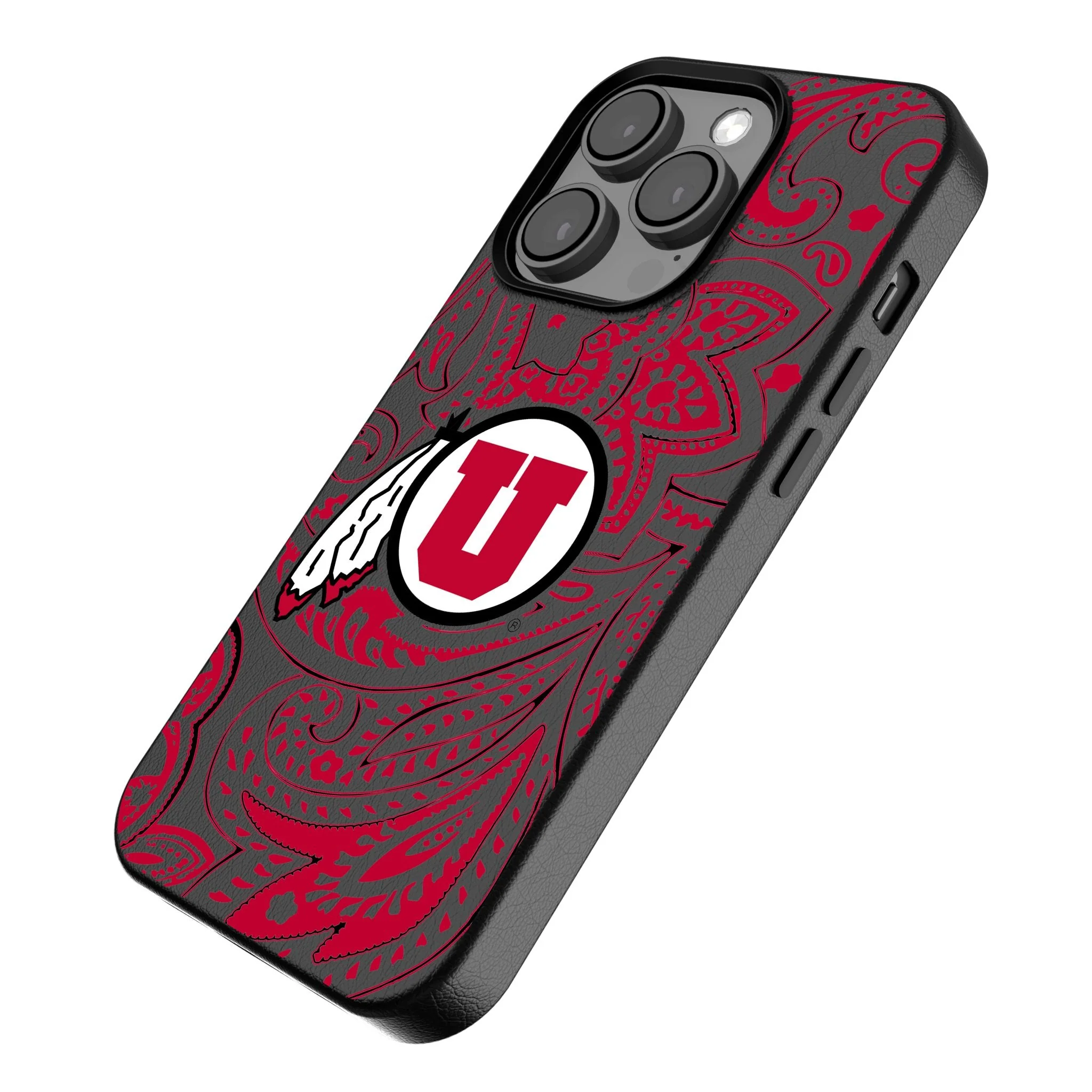 University of Utah Utes Paisley MagSafe Compatible Phone Case for Apple iPhone - Image 2