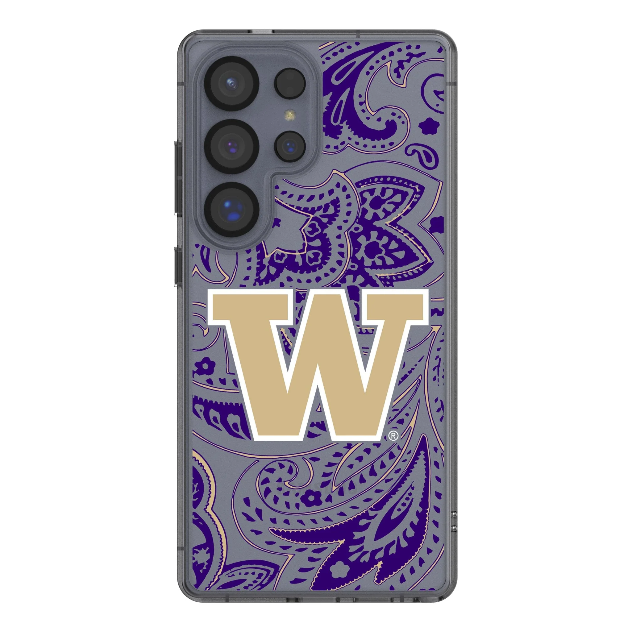University of Washington Huskies Paisley Clear Phone Case for Samsung Galaxy