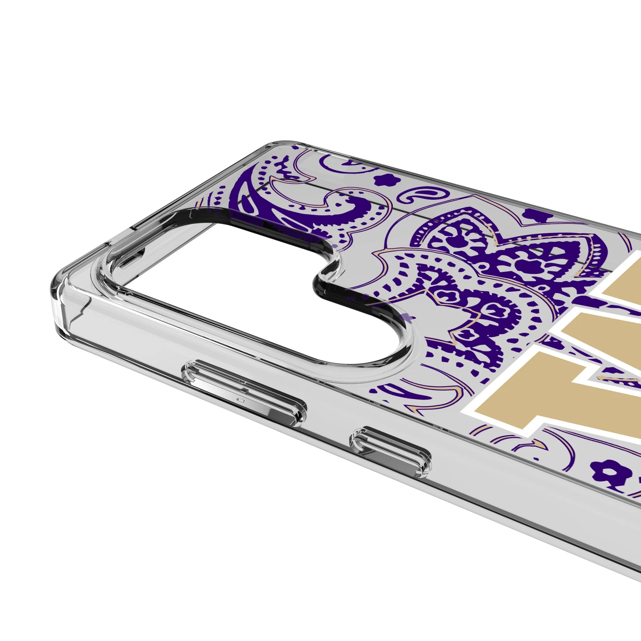 University of Washington Huskies Paisley Clear Phone Case for Samsung Galaxy - Image 3