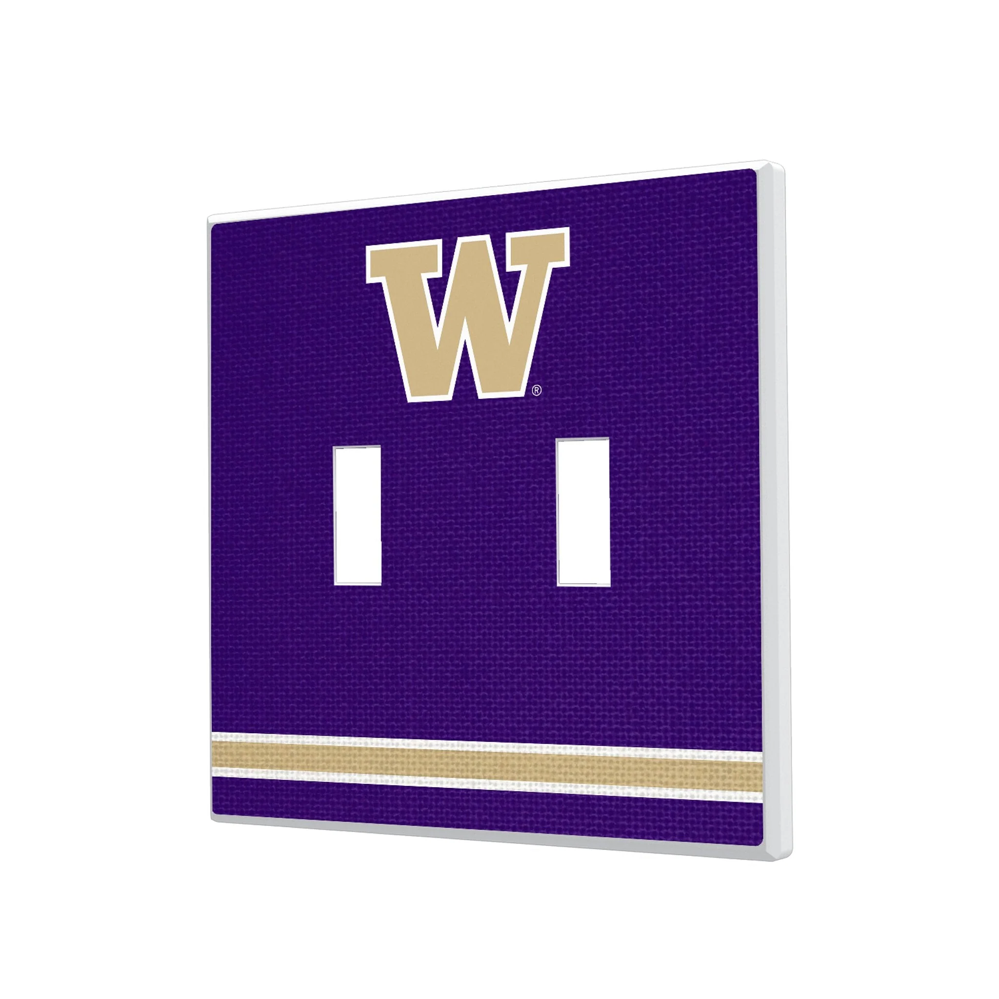 University of Washington Huskies Stripe Hidden-Screw Light Switch Plate - Image 3