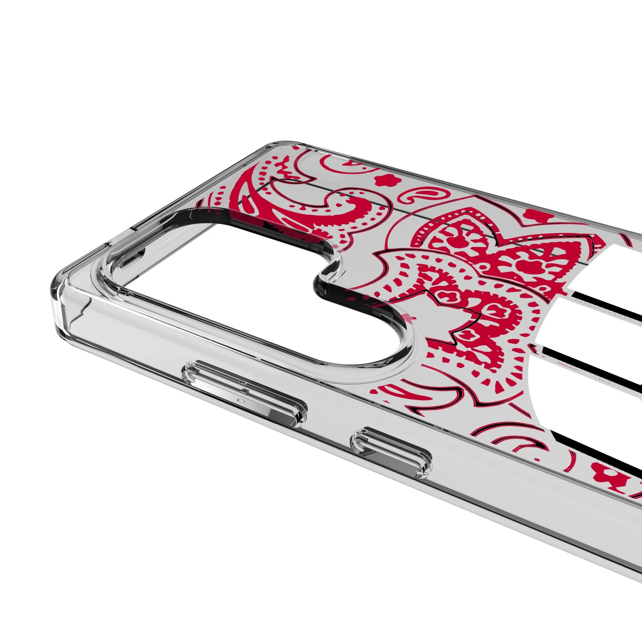University of Wisconsin Badgers Paisley Clear Phone Case for Samsung Galaxy - Image 3